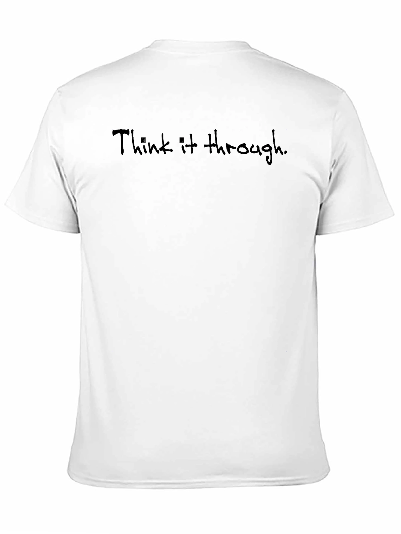 Black Think It Through Black Graphic T-Shirt view 11