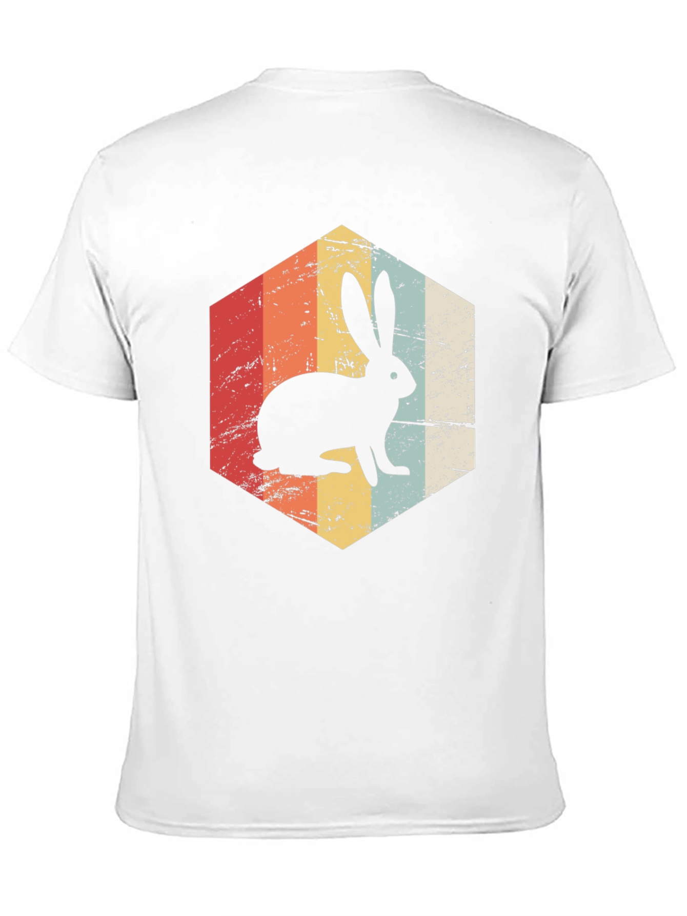 Black Retro Rabbit Graphic Tee - Vintage Style Shirt view 11