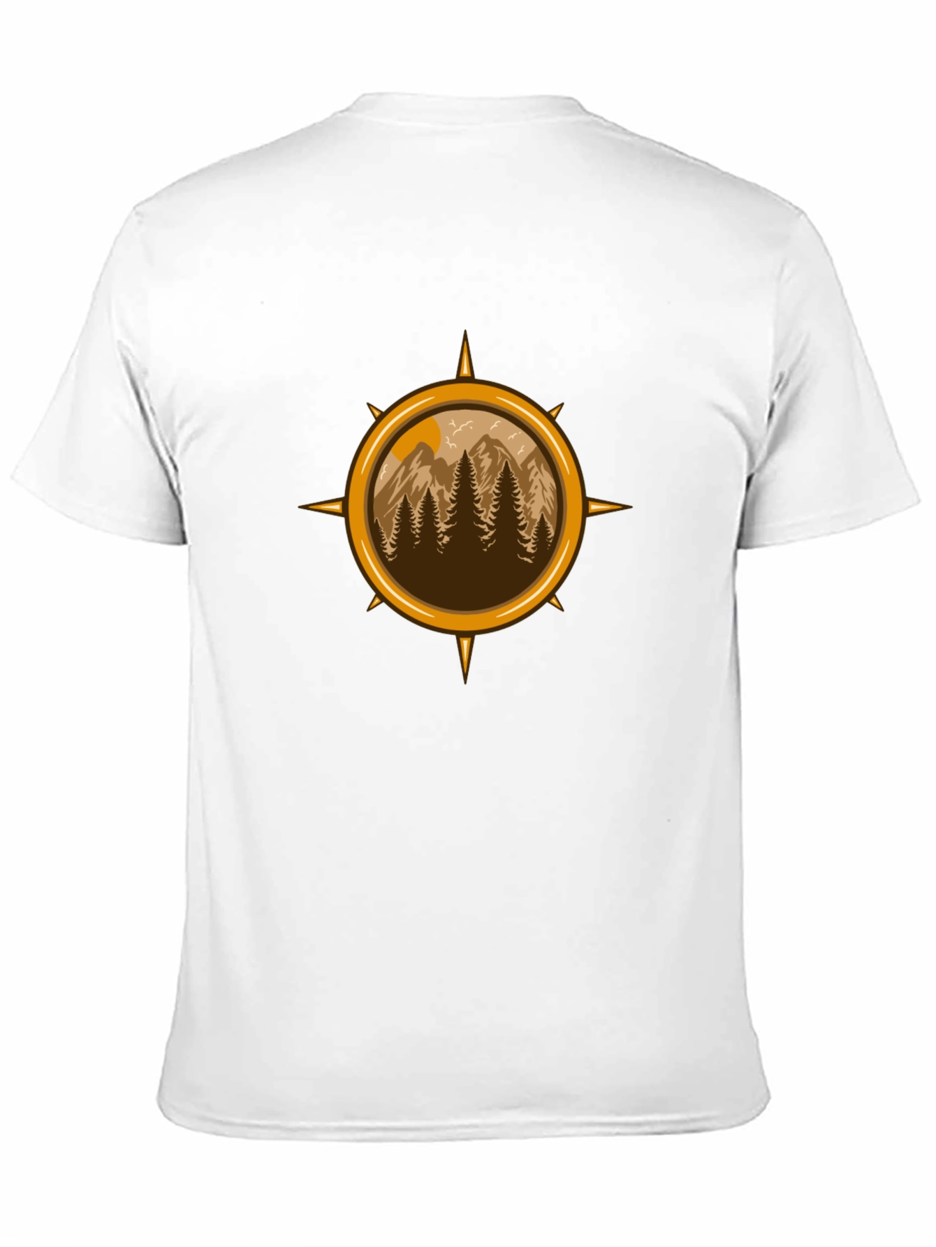 Black Nature Compass Graphic Tee - Adventure Awaits! view 11