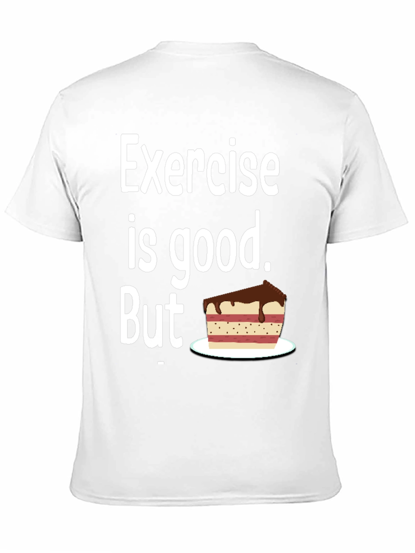 Black Funny Exercise Cake Lover T-Shirt view 11