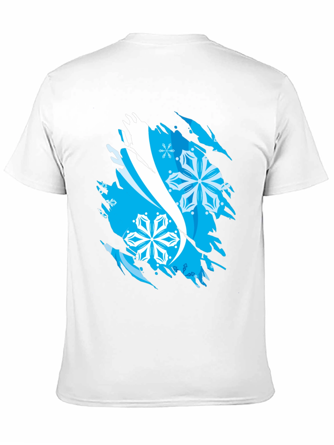 Ripped Snowflake Graphic Tee - Cool Winter Style - 11