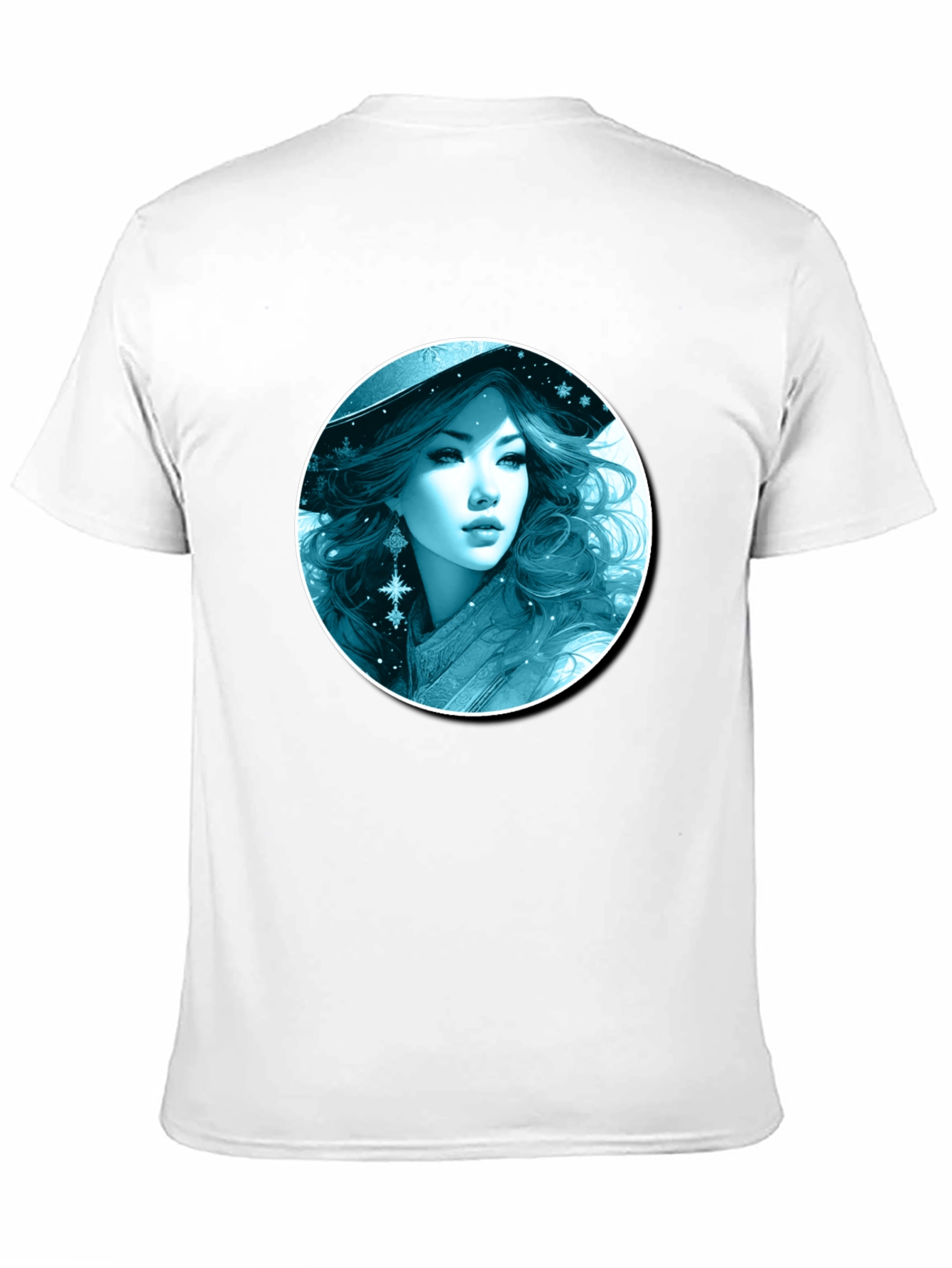 Black Winter Witch T-Shirt: Black Graphic Tee view 11