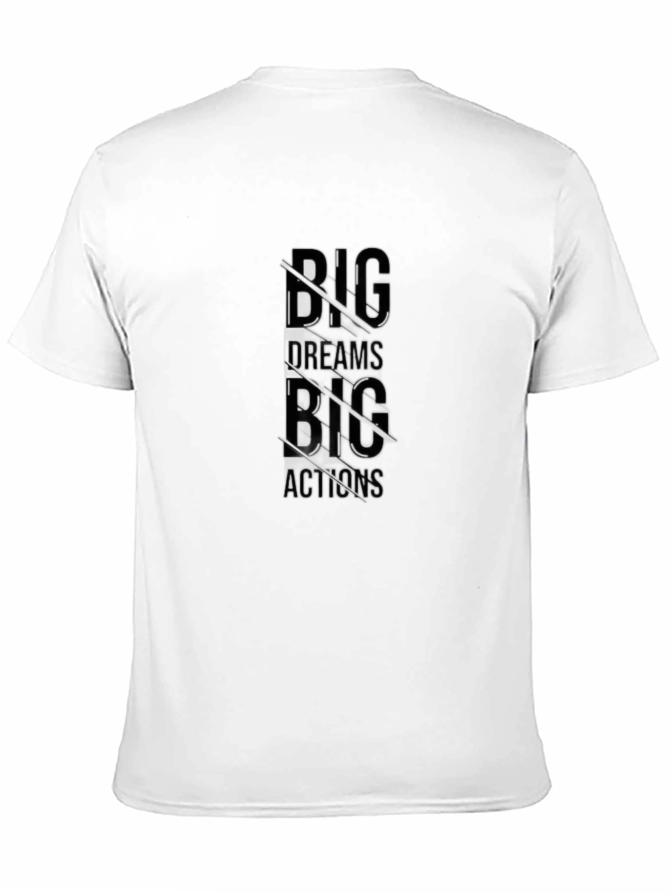 Black Big Dreams Big Actions Black Graphic Tee view 11