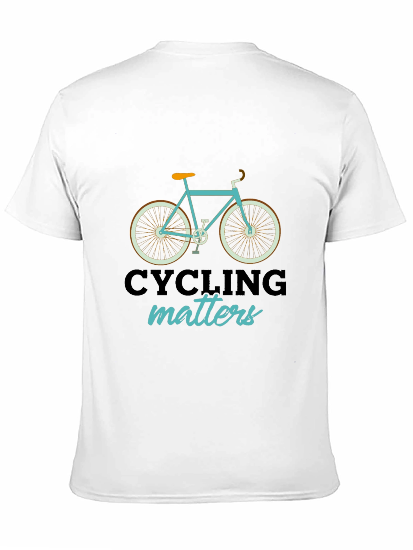 Black Cycling Matters Graphic T-Shirt, Mens Black Tee view 11