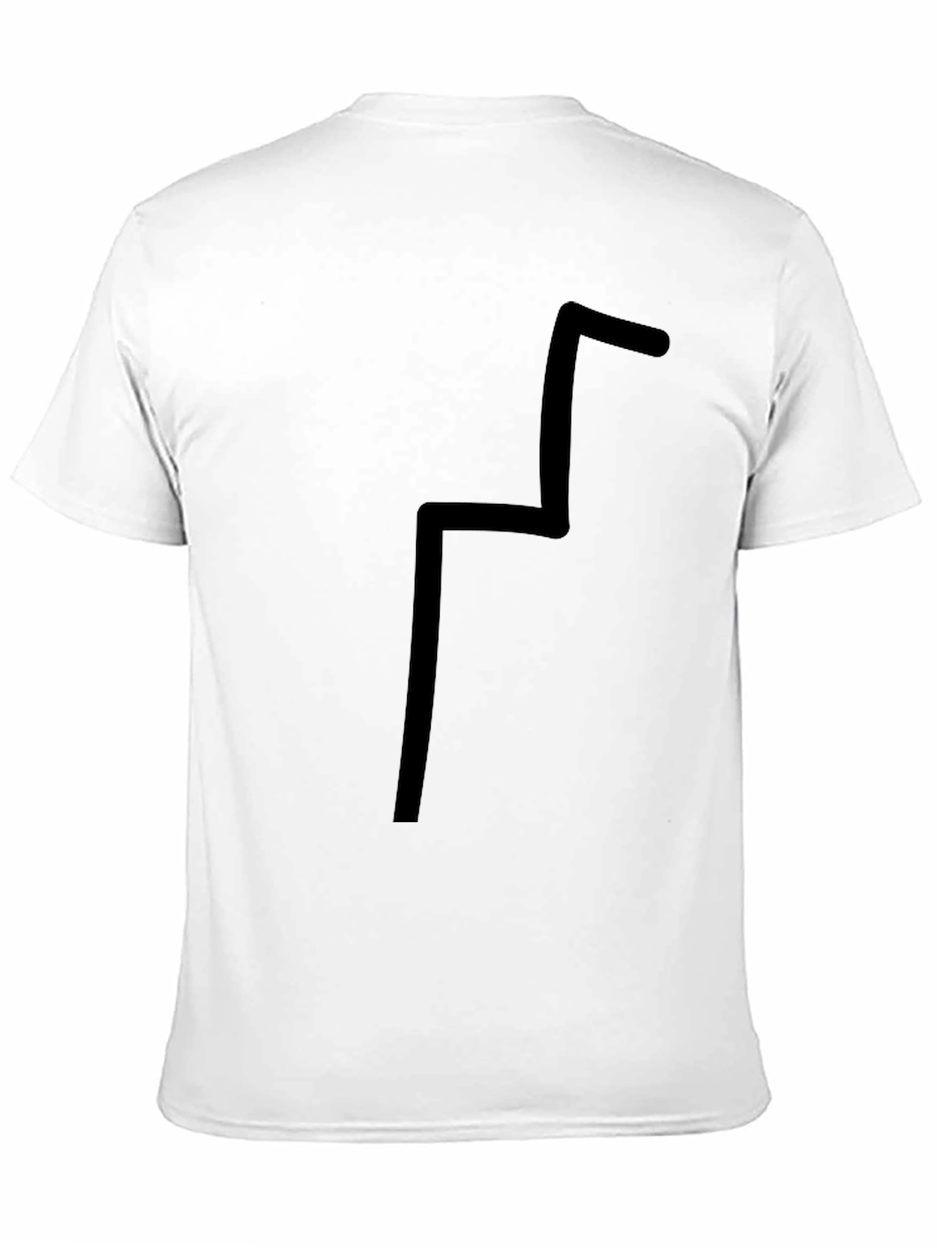 Black Unique Geometric Design Black T-Shirt view 11