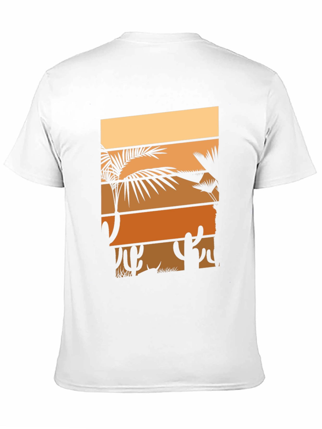 Black Retro Sunset Desert Palm Tree Graphic Tee view 11