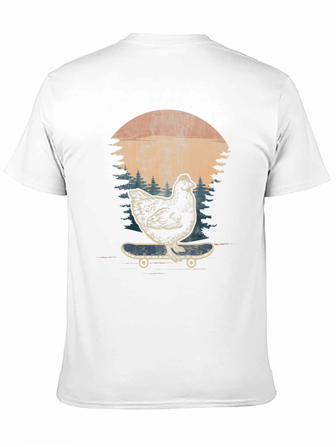 Black Chicken Skateboard Graphic Tee - Retro Style view 11