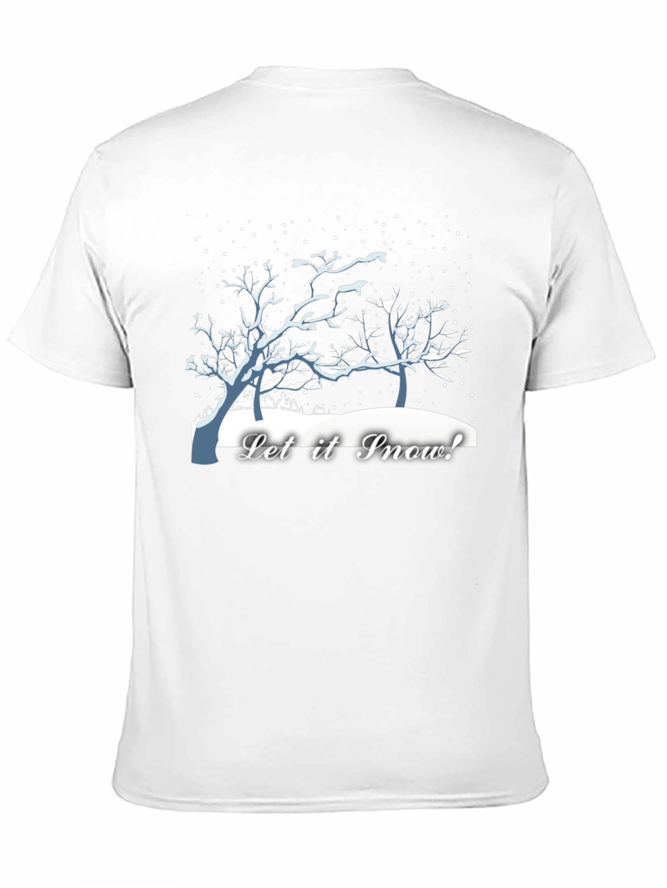 Black Let it Snow! Winter Graphic Tee view 11