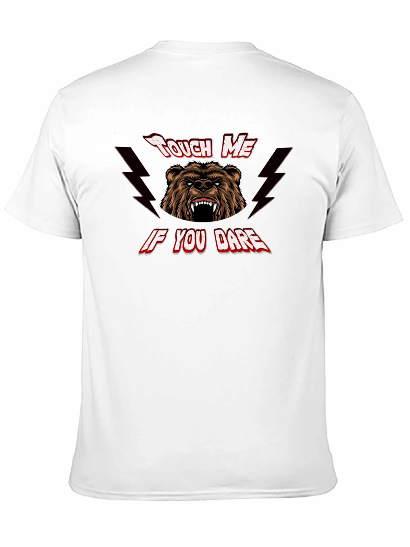 Black Touch Me If You Dare Bear Graphic Tee - Black view 11