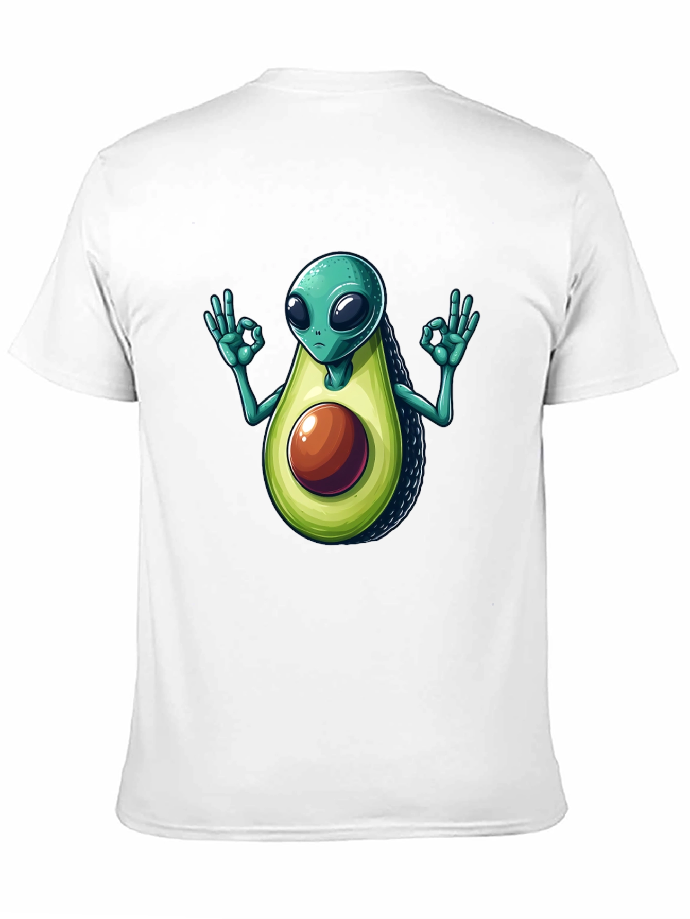 Black Alien Avocado T-Shirt - Funny Graphic Tee view 11