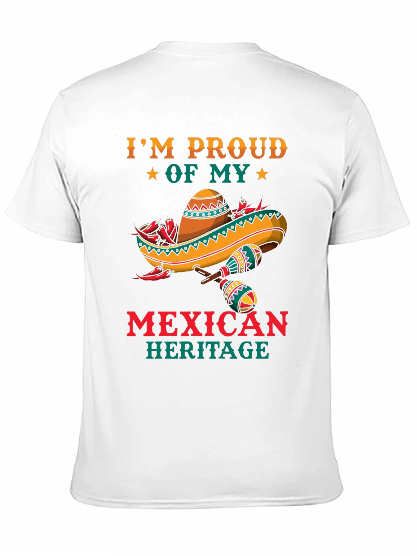 Black Proud Mexican Heritage Graphic T-Shirt - Black view 11