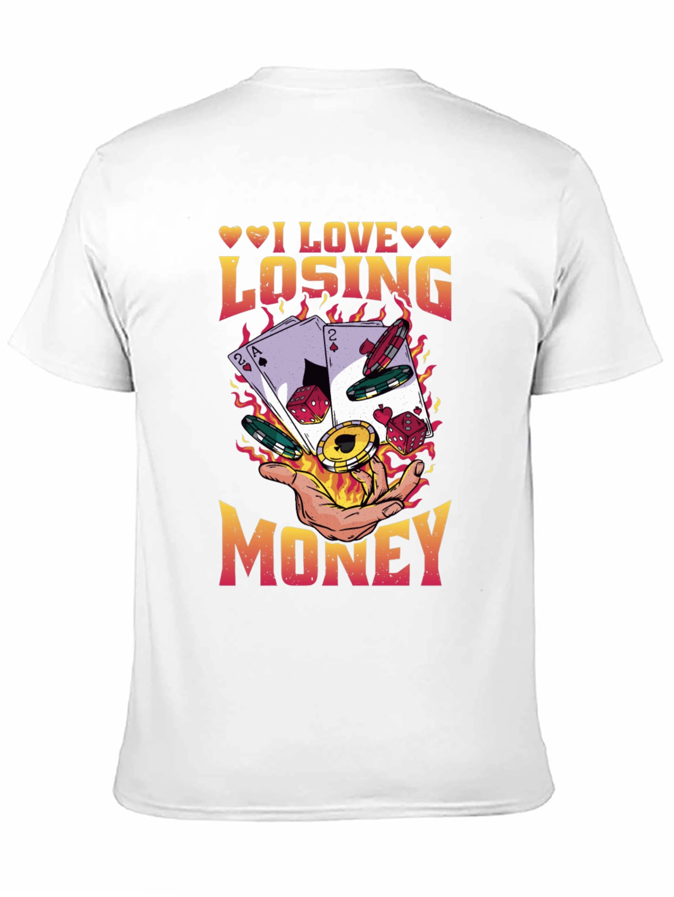Black I Love Losing Money Funny Poker Gambling T-Shirt view 11