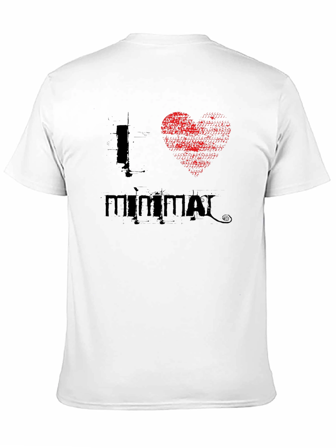 Black I Heart Minimal Graphic Tee view 11