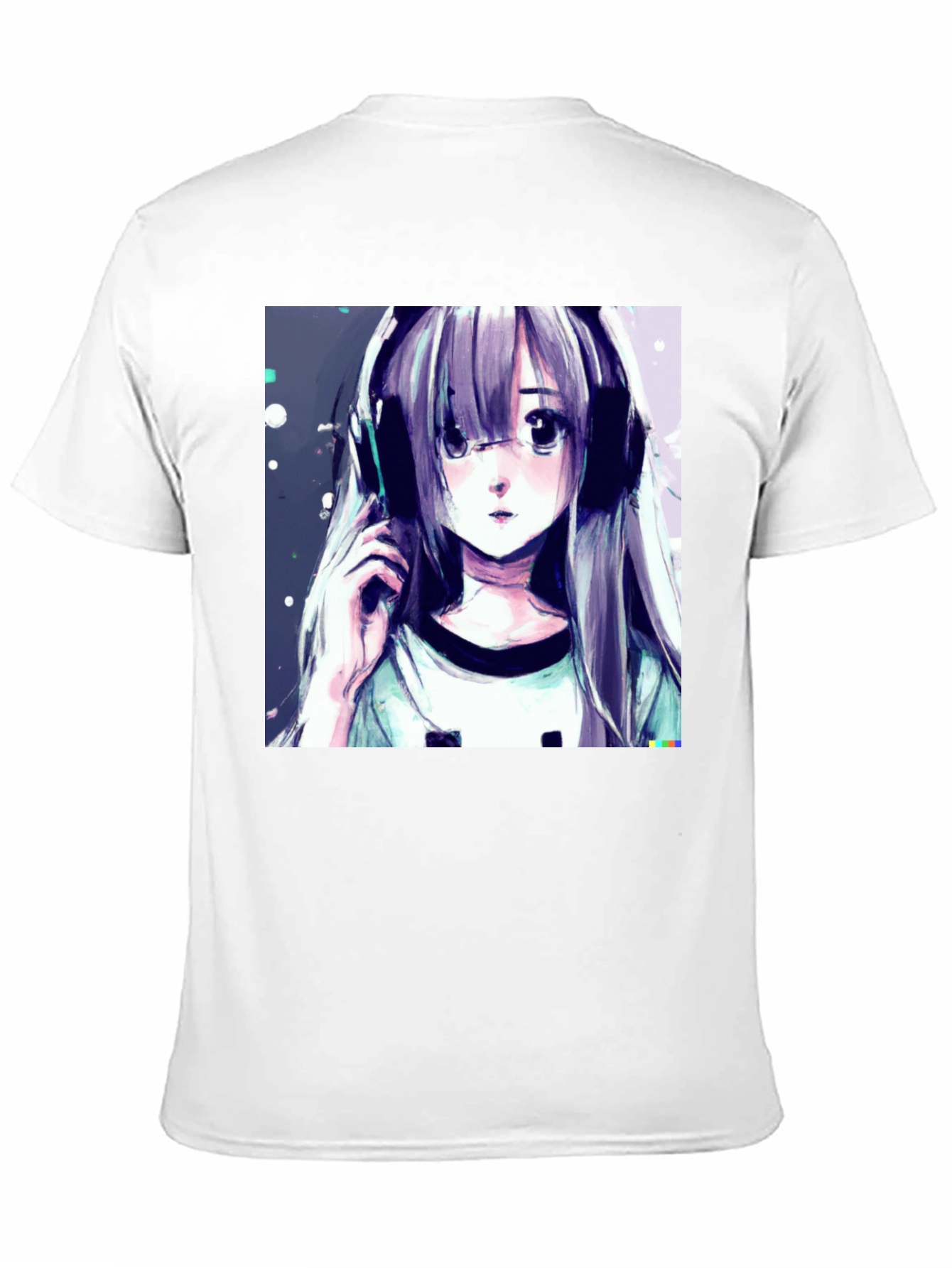 Black Anime Girl Graphic Tee - Stylish Black T-Shirt view 11