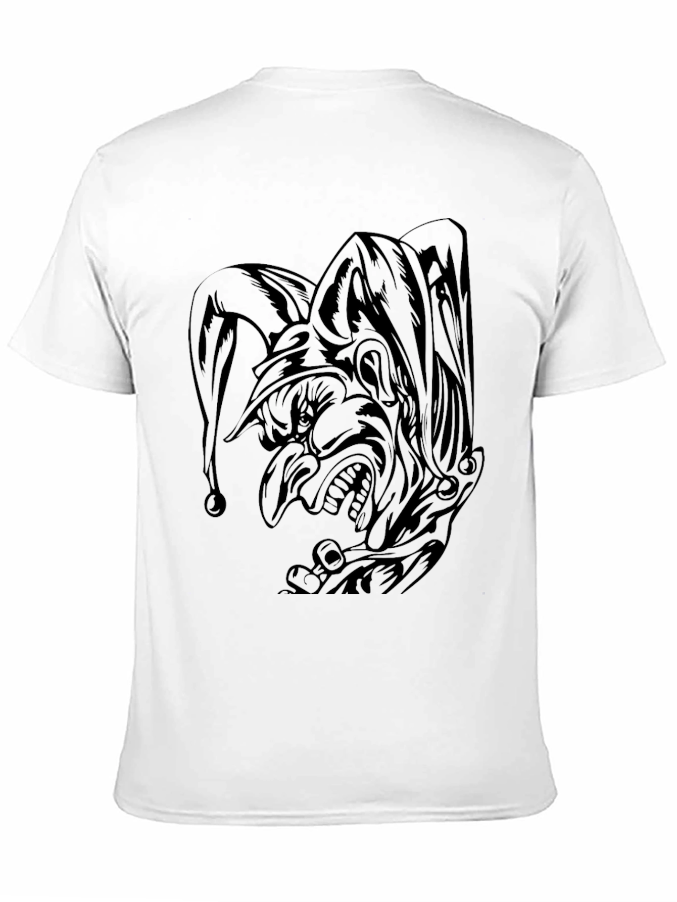 Black Dark Jester Graphic Tee - Black Cotton Blend T-Shirt view 11