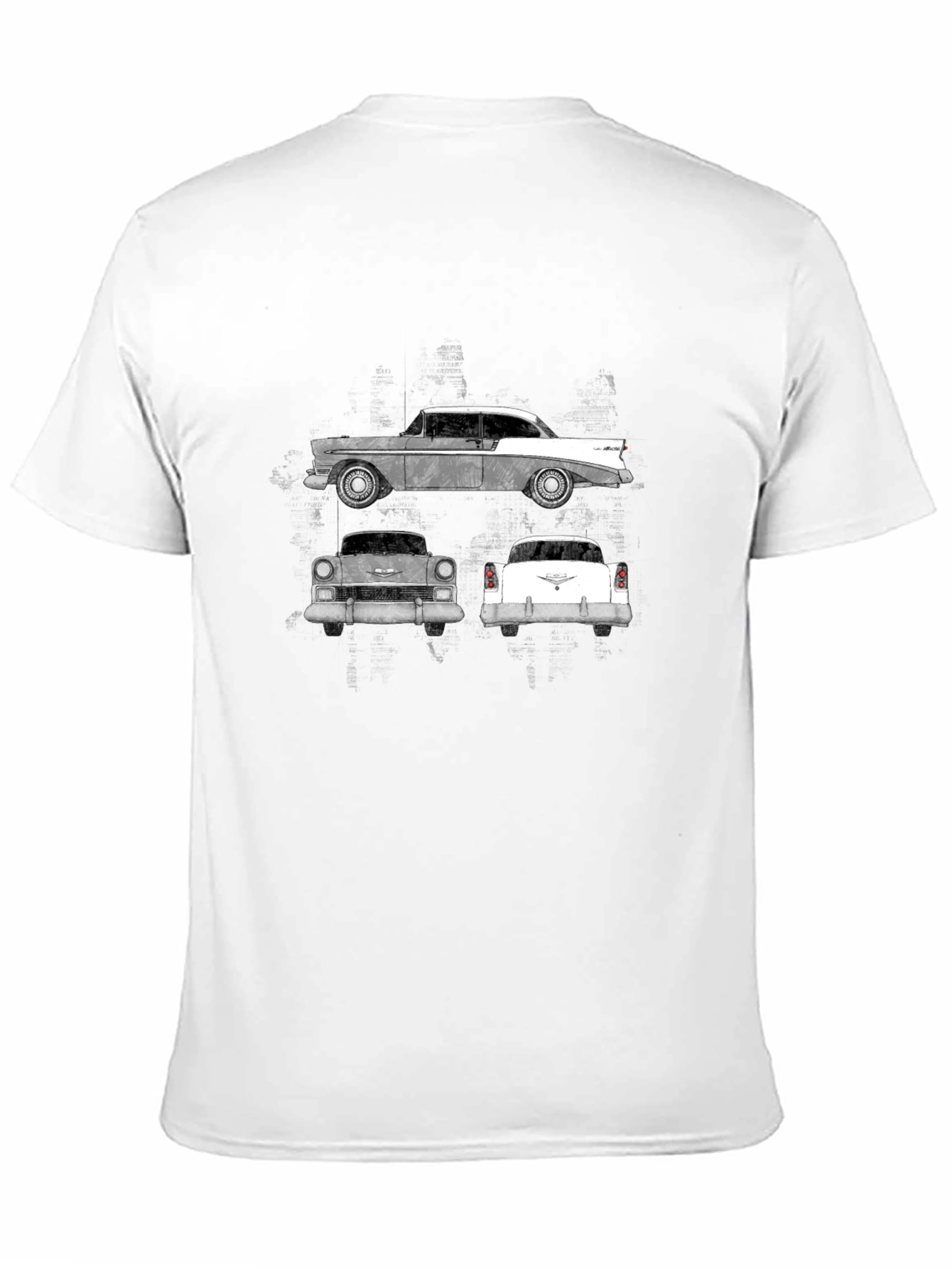 Black Classic Car Graphic Tee - Black Cotton view 11