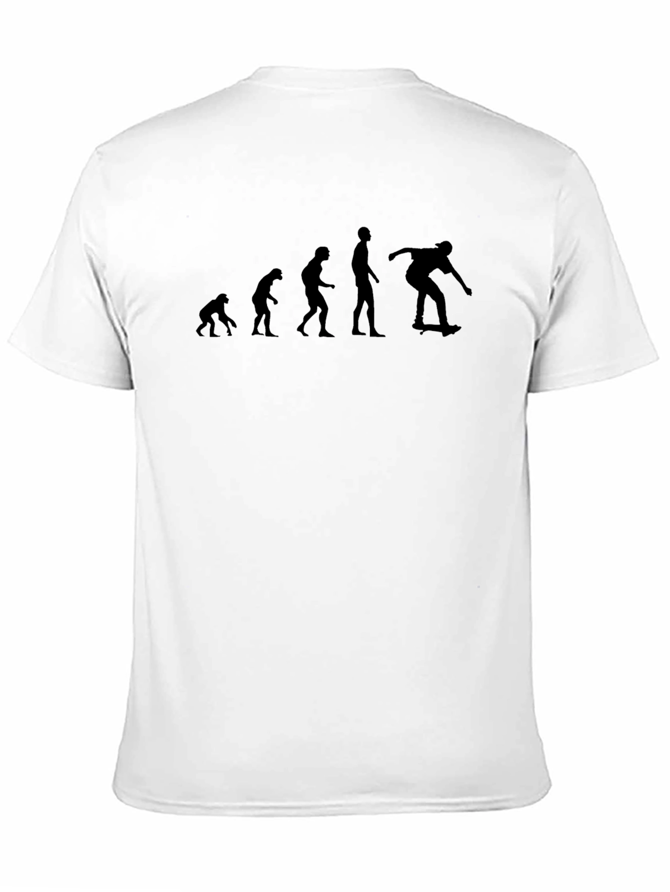 Black Evolution Skateboarder Graphic Tee - Black Cotton T-Shirt view 11