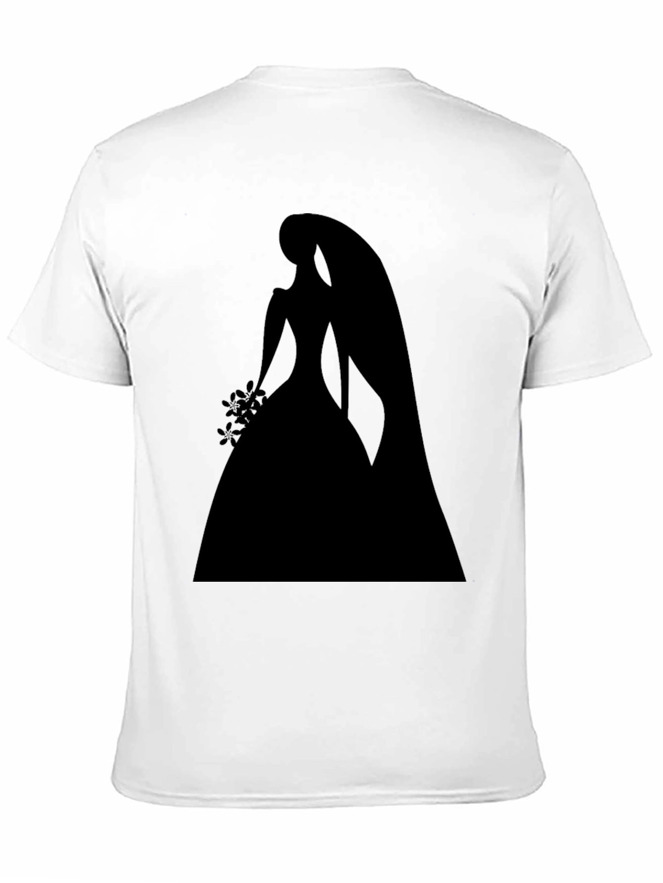 Black Bridal Silhouette Graphic Tee - Black view 11