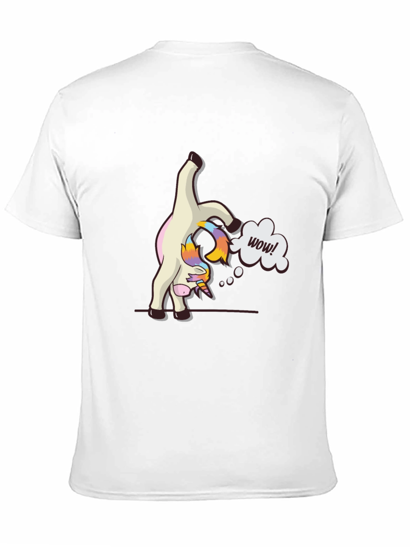 Black Funny Unicorn Yoga Pose Black T-Shirt view 11