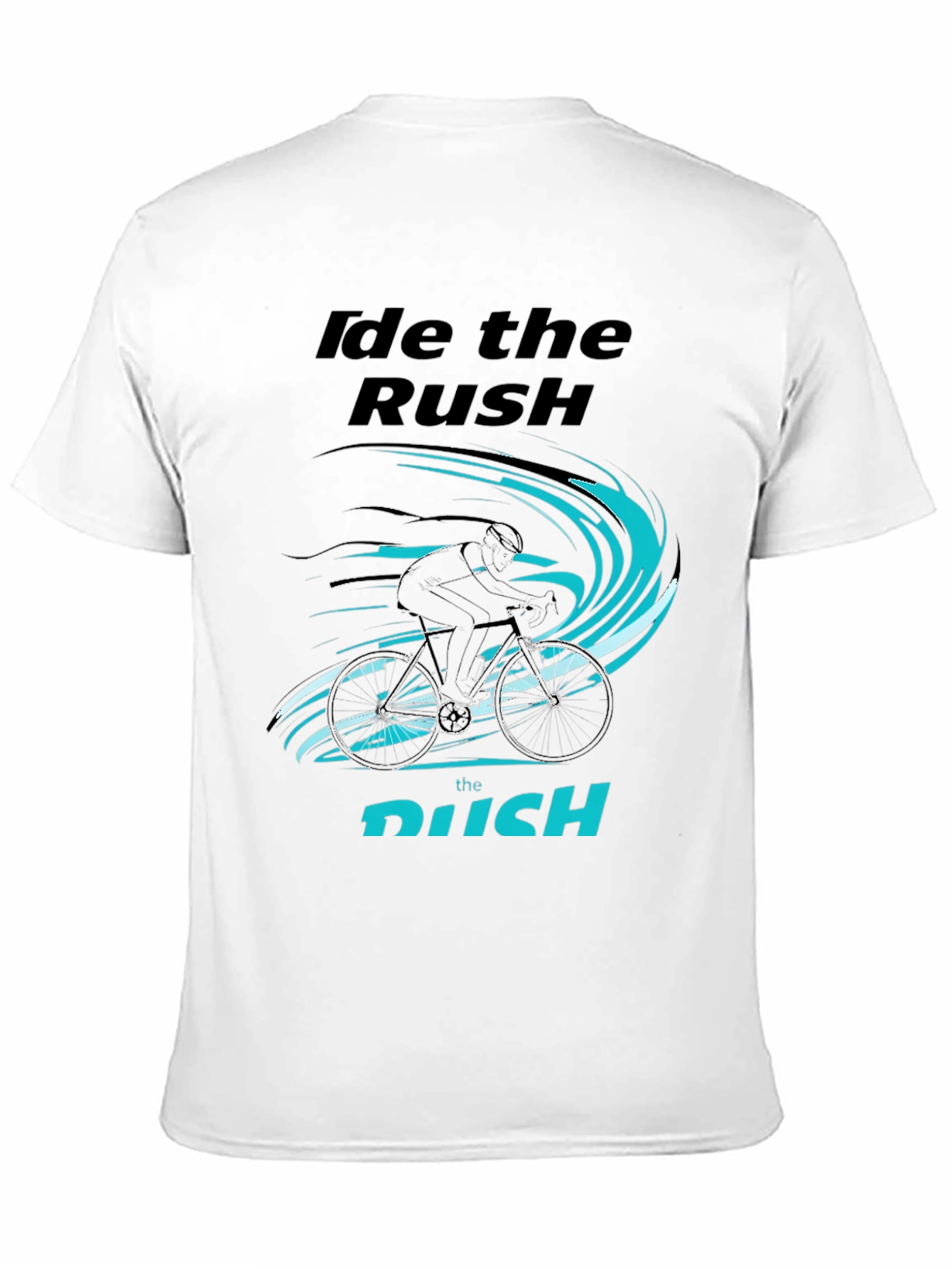 Black Ride the Rush Cycling T-Shirt view 11