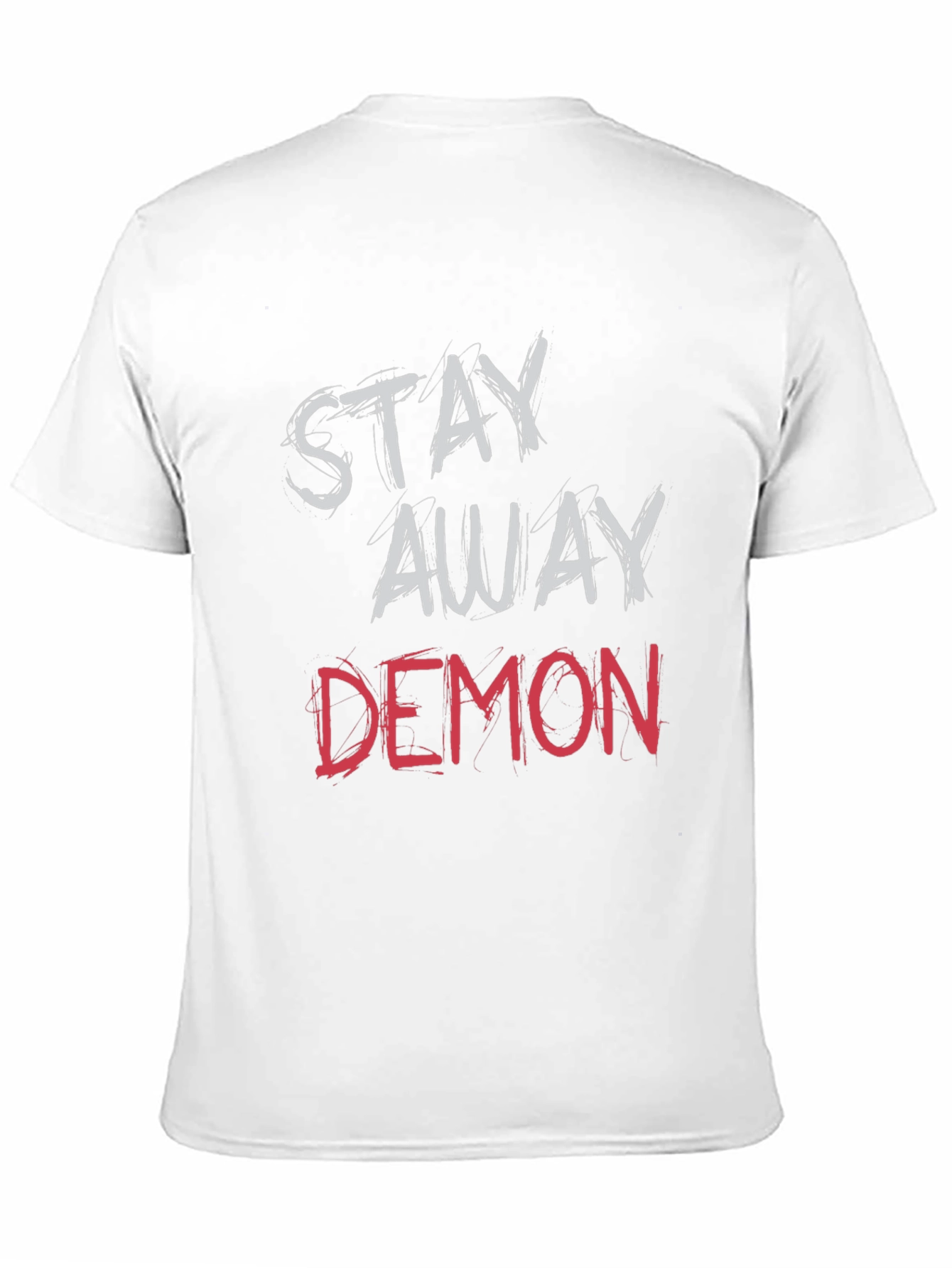 Black Stay Away Demon Graphic Tee - Soft Cotton view 11