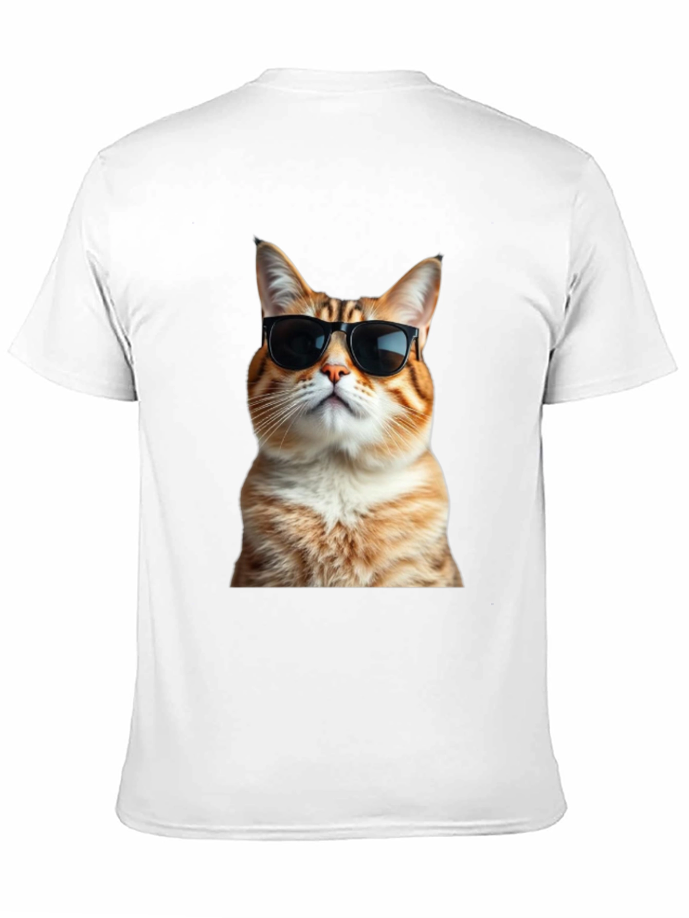 Black Cool Cat T-Shirt - Black Cotton Tee view 11