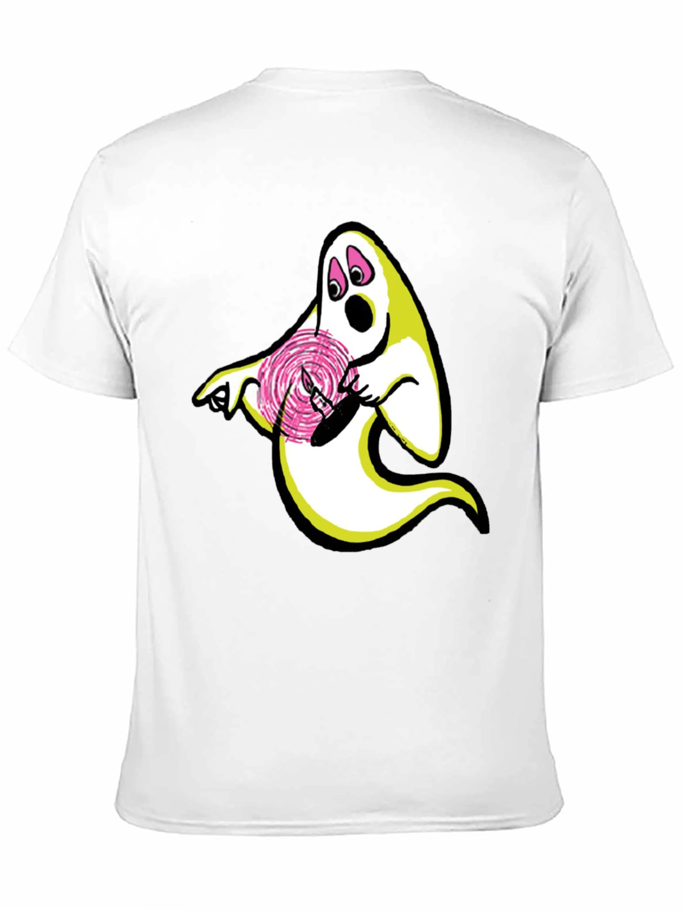 Black Ghost Lollipop Graphic Black T-Shirt view 11