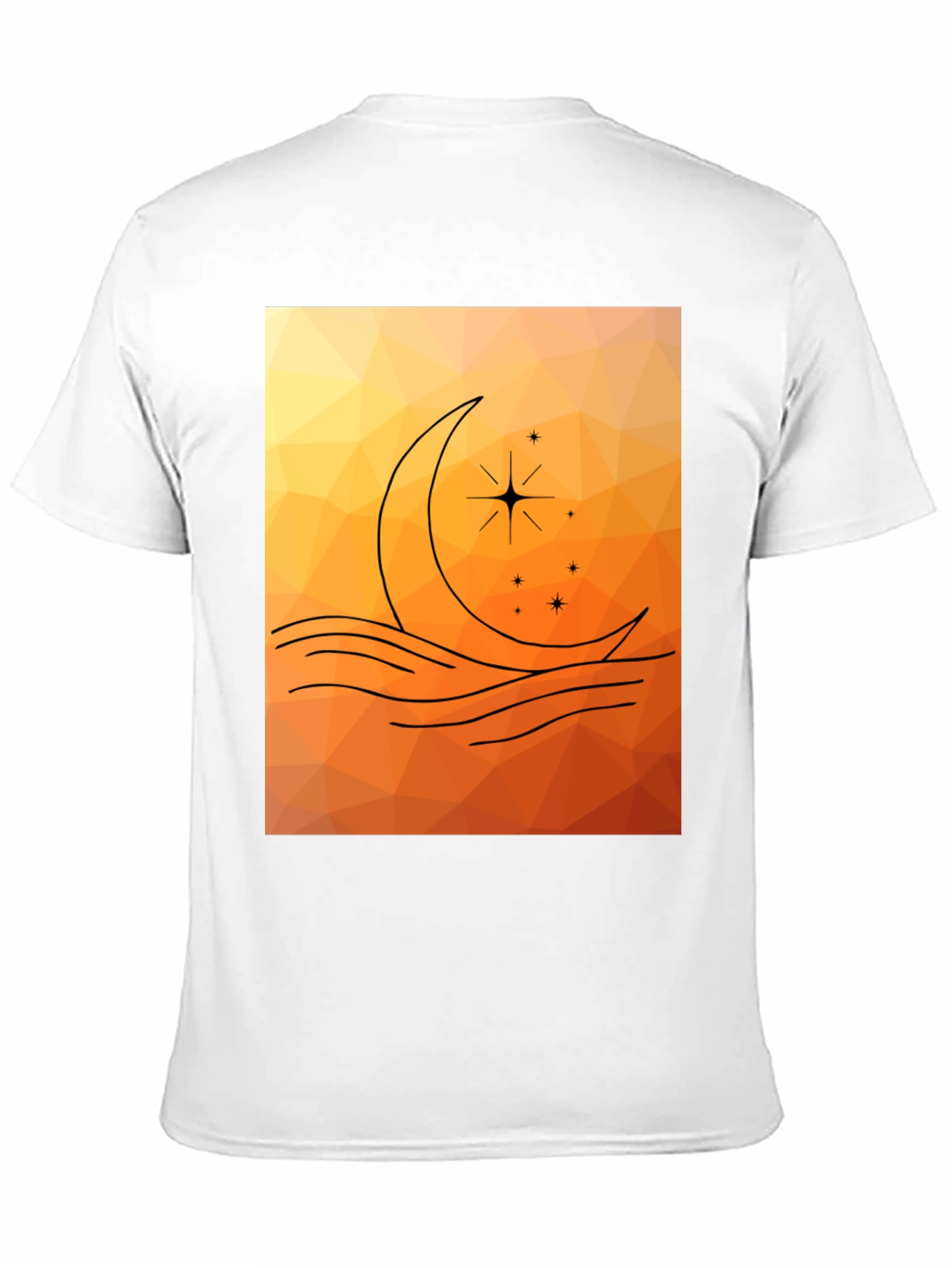 Black Geometric Moon & Stars Graphic Tee view 11