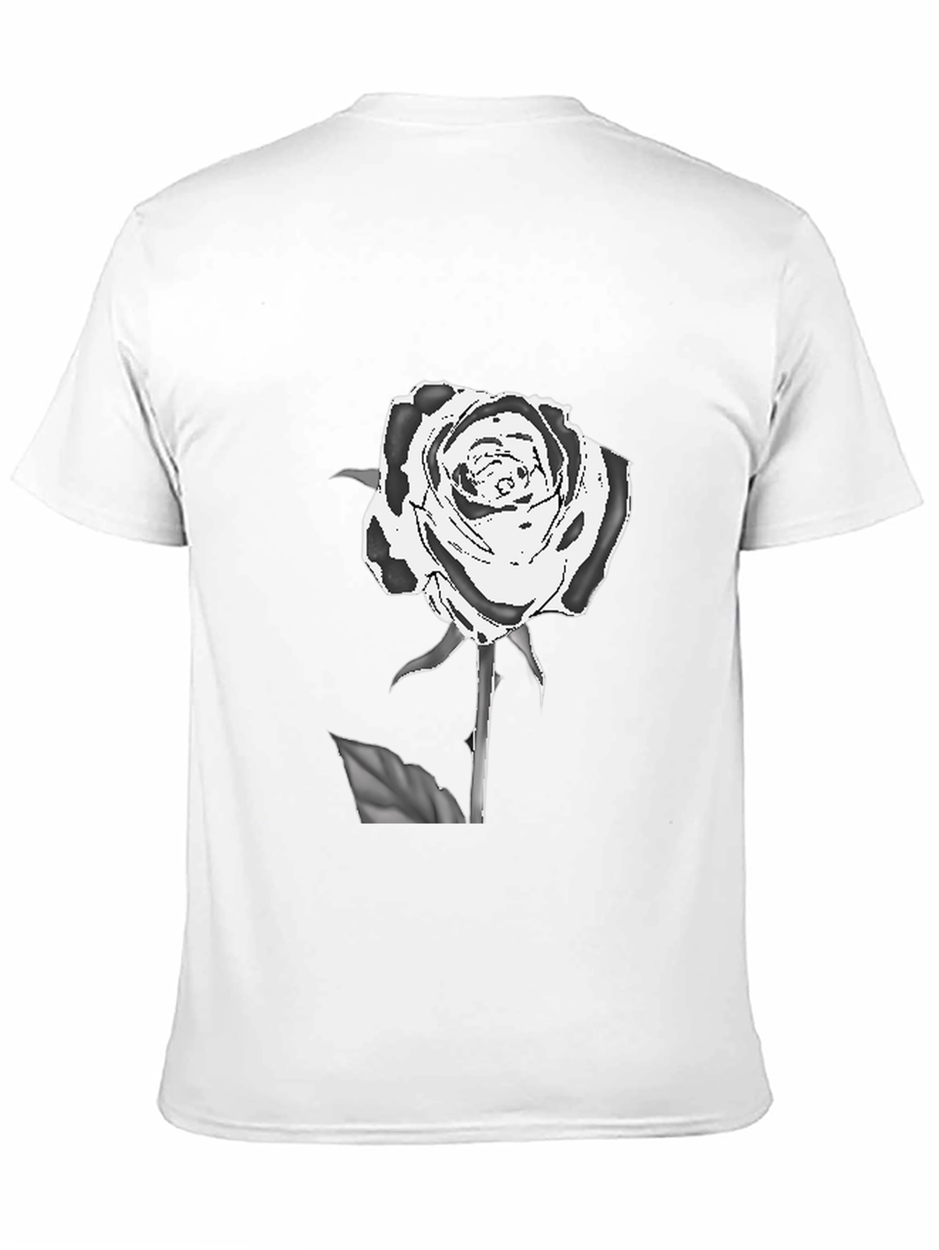 Black Black T-Shirt with Rose Graphic view 11