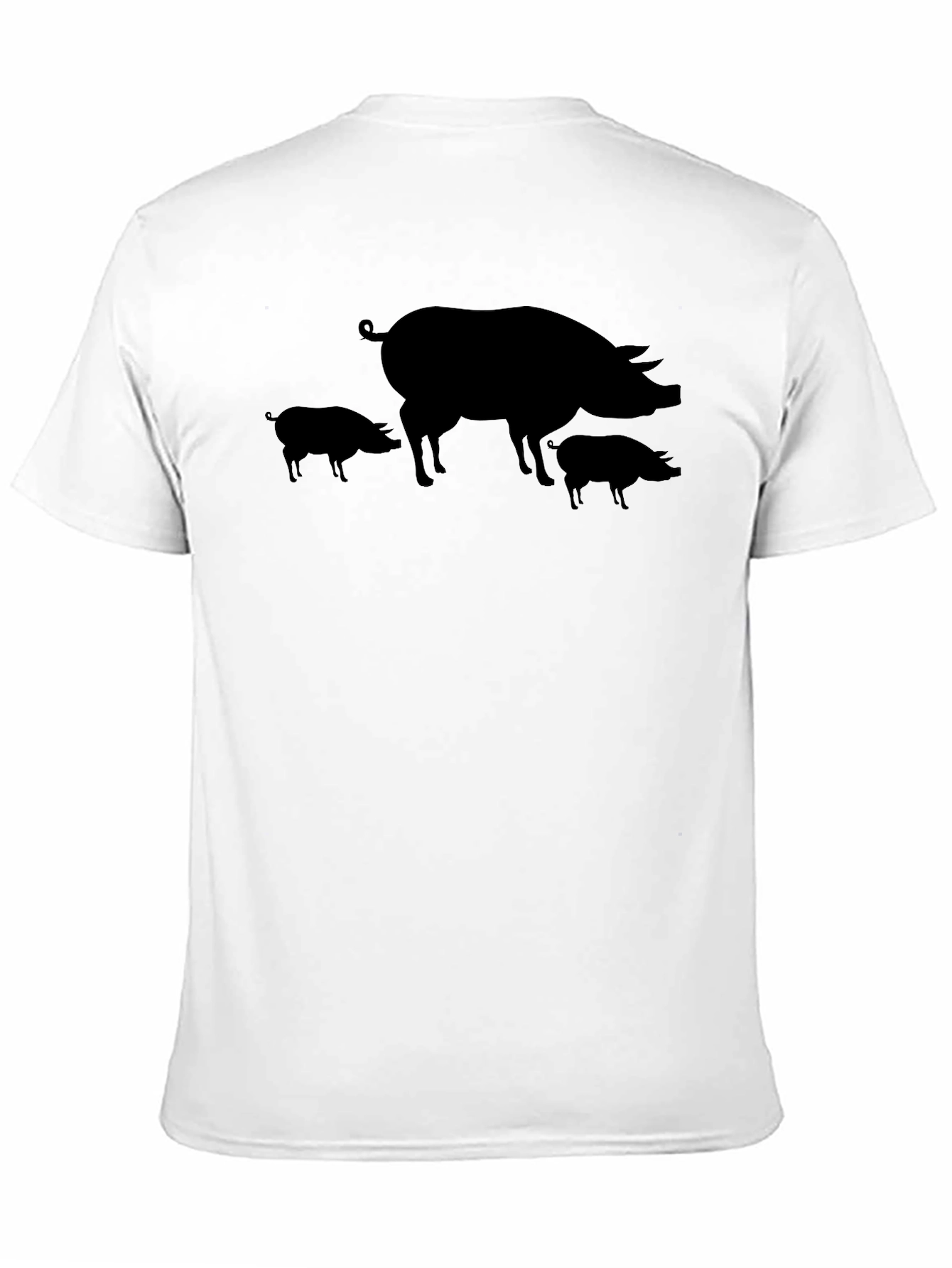 Black Black Pig Silhouette T-Shirt view 11