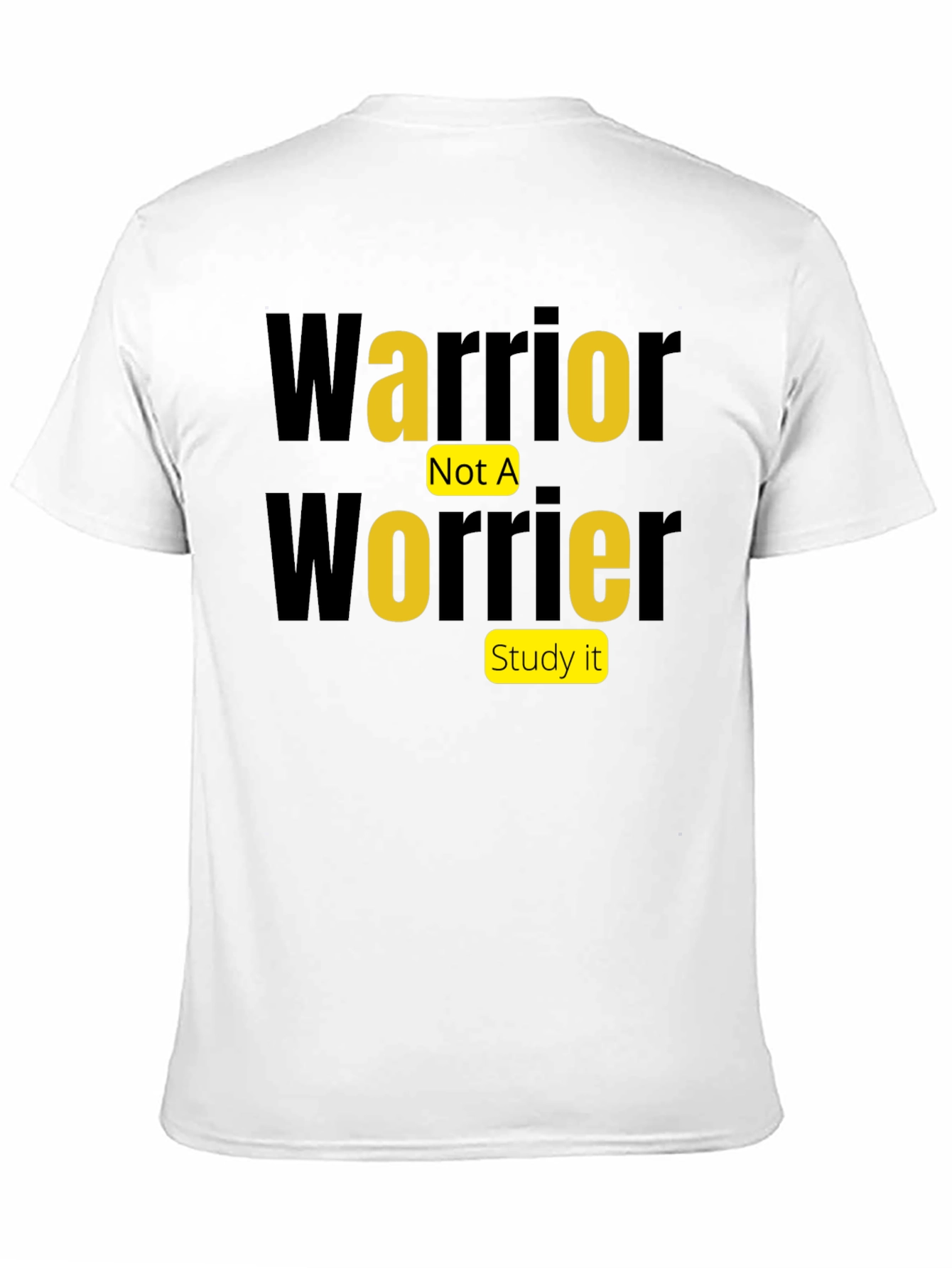 Black Warrior Not A Worrier Graphic Tee - Motivational Shirt view 11