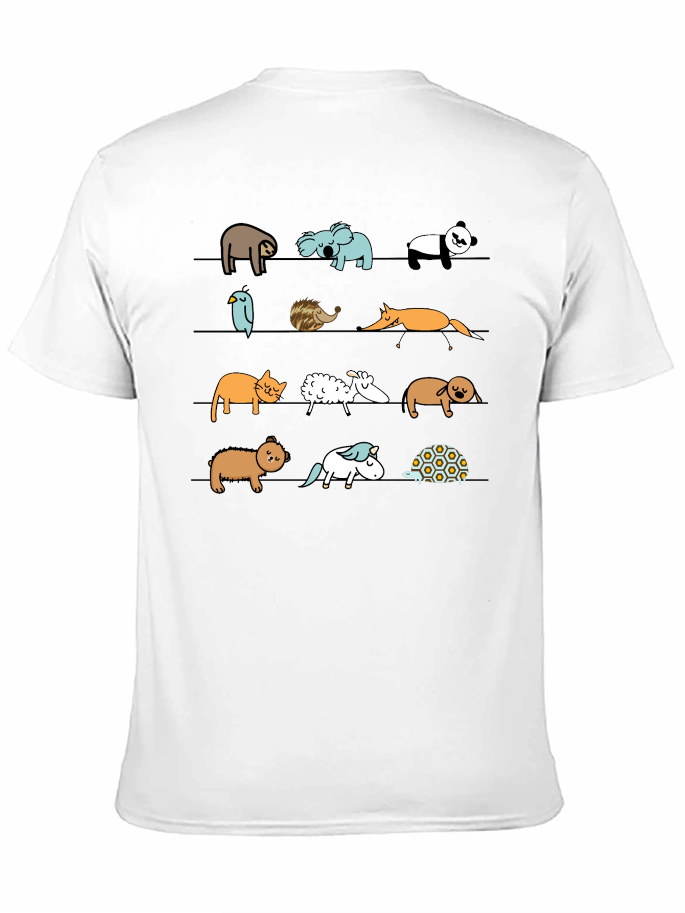 Black Animal Line Up Graphic Tee view 11