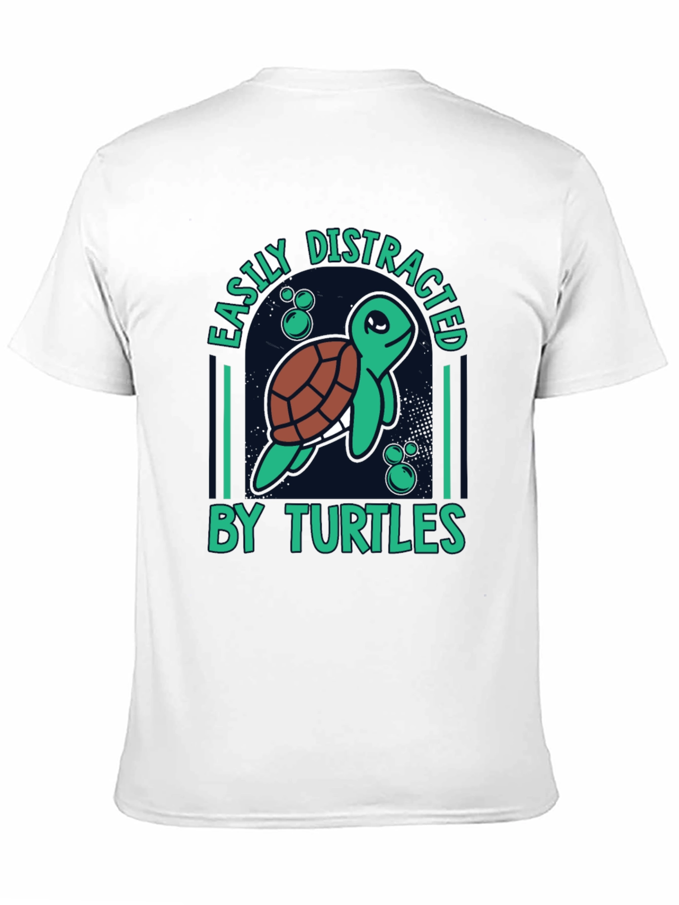 Black Easily Distracted by Turtles Graphic Tee view 11