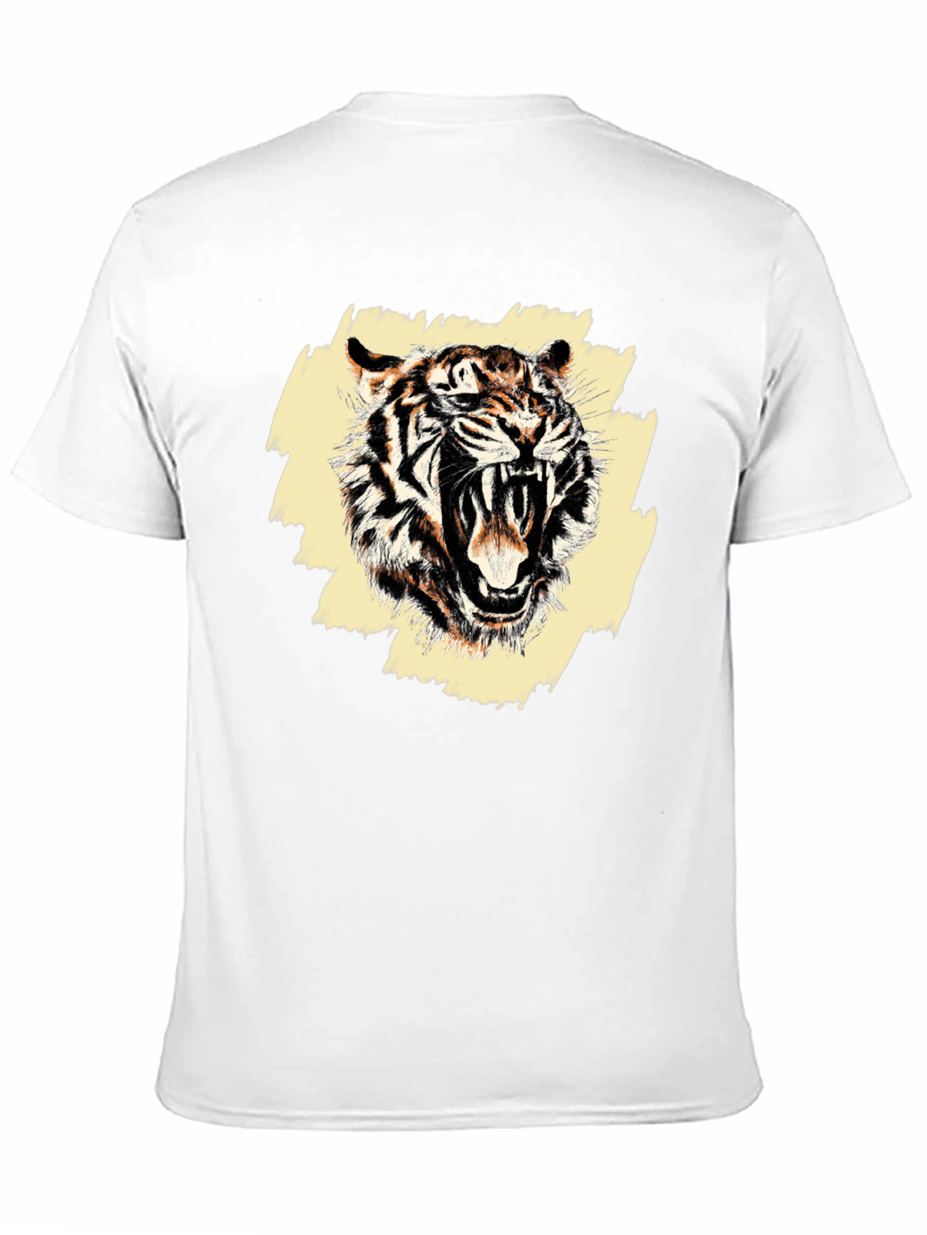Black Roaring Tiger Graphic Tee - Men's Black T-Shirt view 11