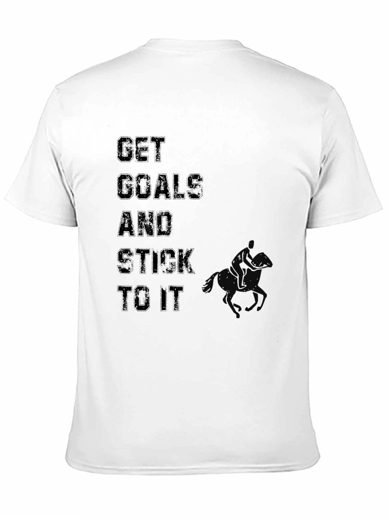 Black Get Goals & Stick to It - Graphic Black T-Shirt view 11