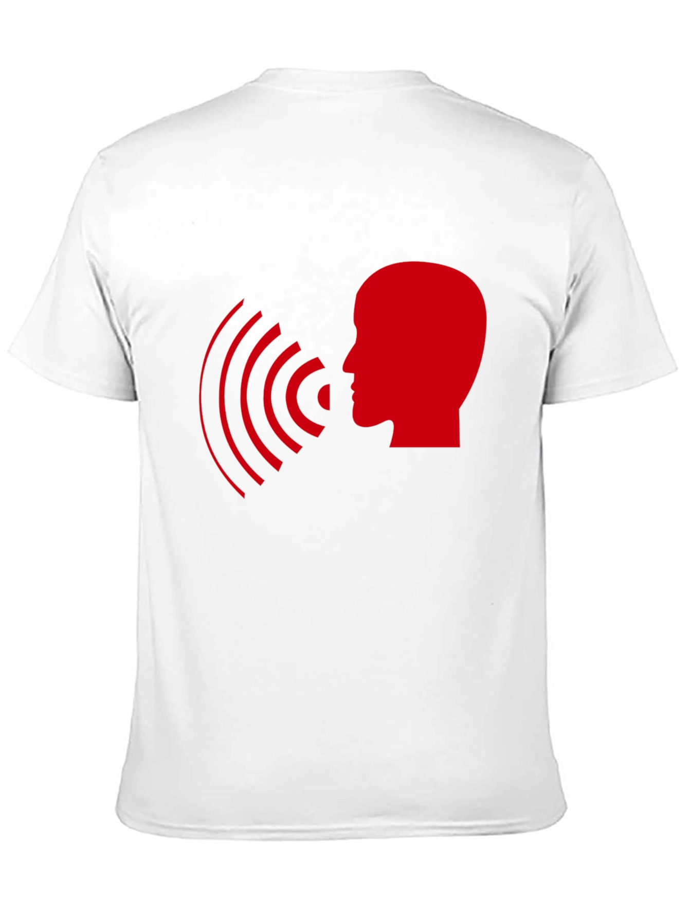 Black Statement T-Shirt - Red Head with Soundwaves Design view 11