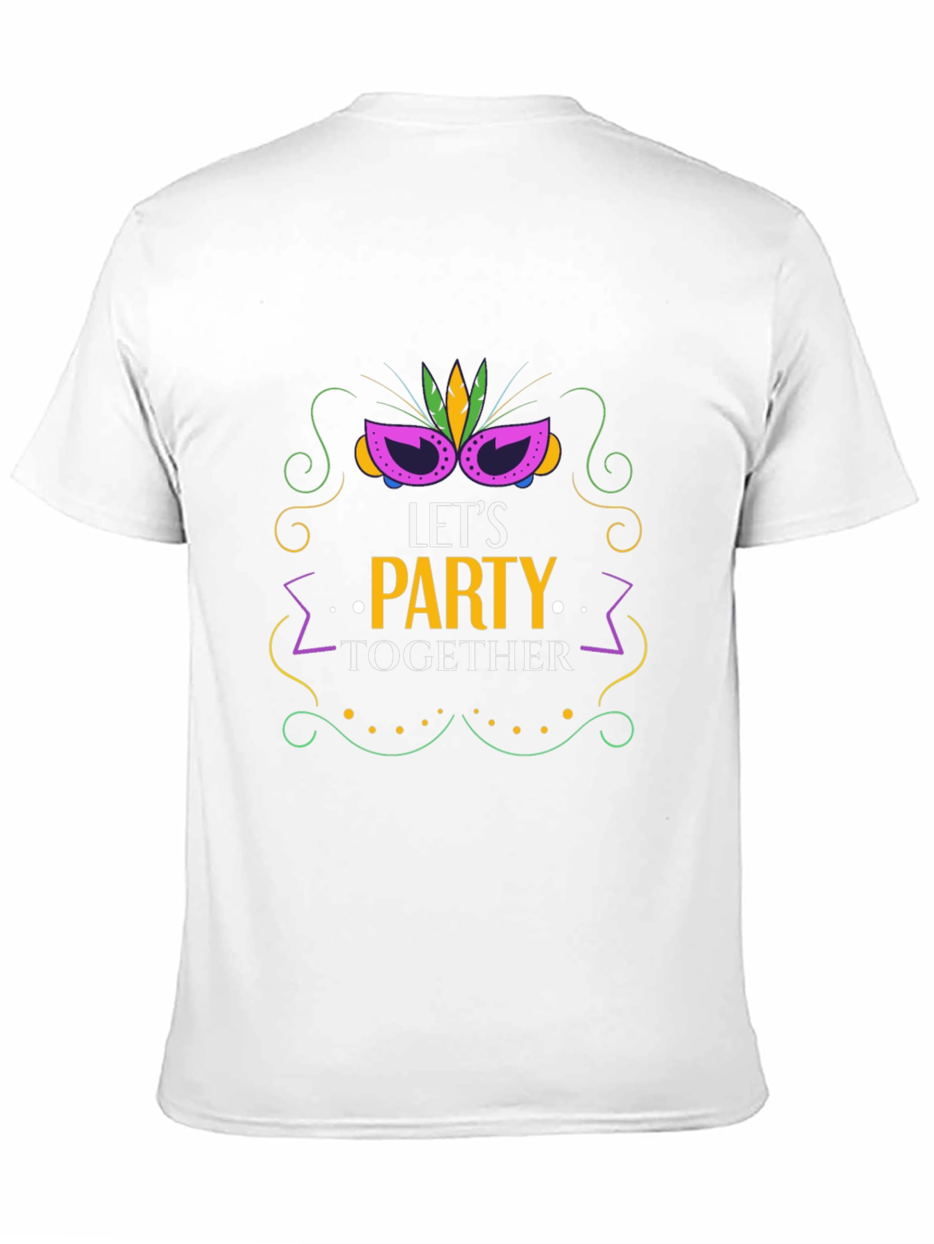 Let's Party Together Black Graphic Tee - 11