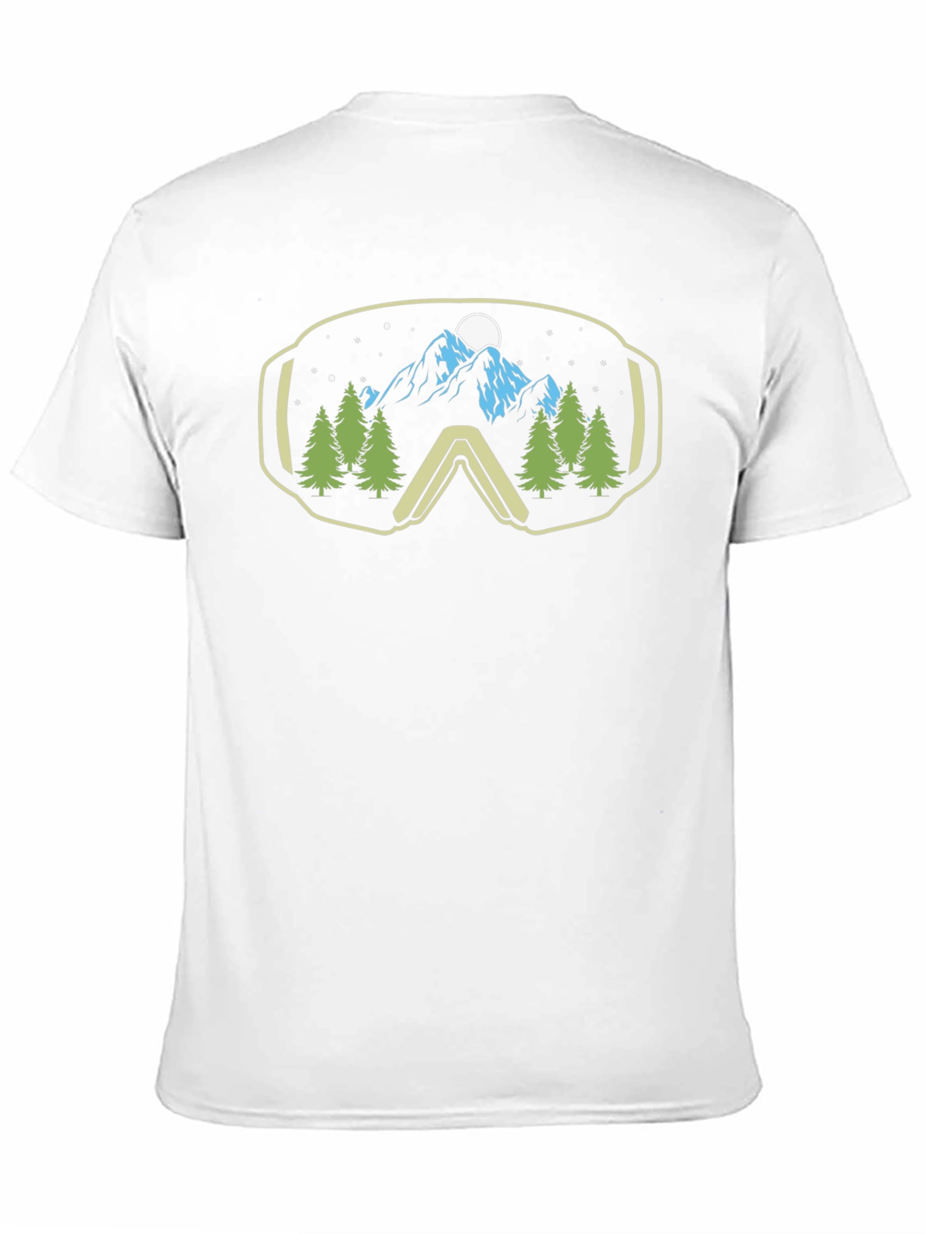 Black Mountain View Ski Goggles Graphic Tee view 11