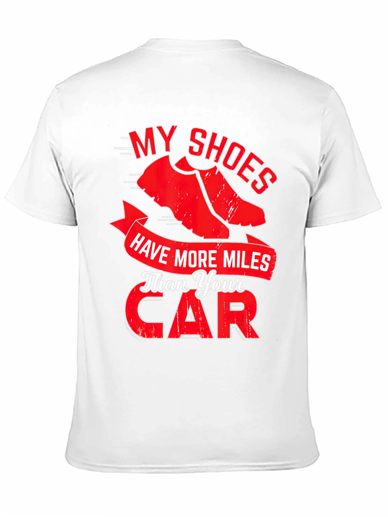 Black My Shoes Have More Miles Than Your Car Graphic Tee view 11