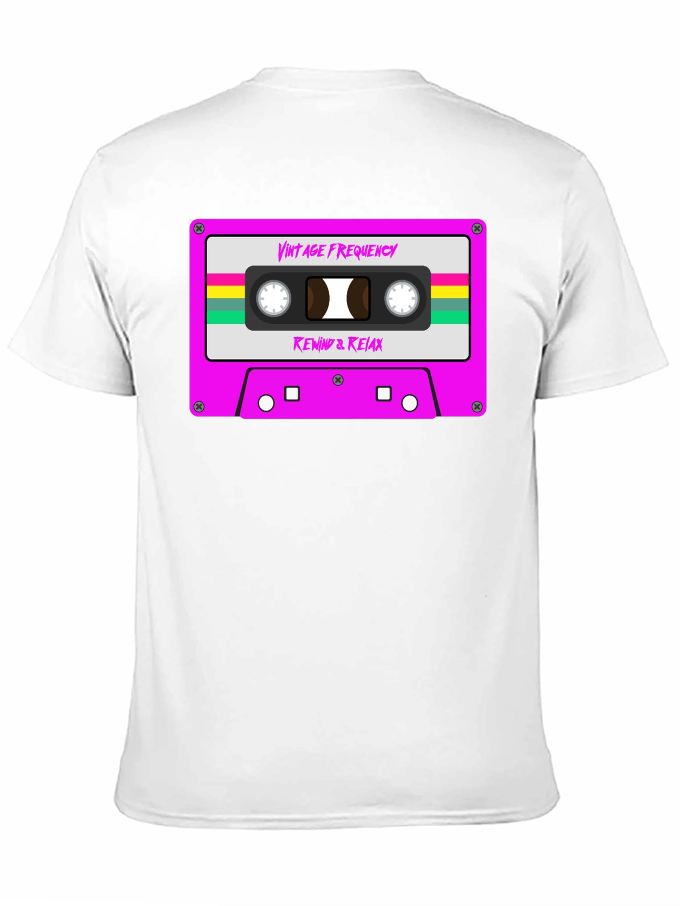 Black Vintage Frequency Cassette Tape Graphic T-Shirt view 11