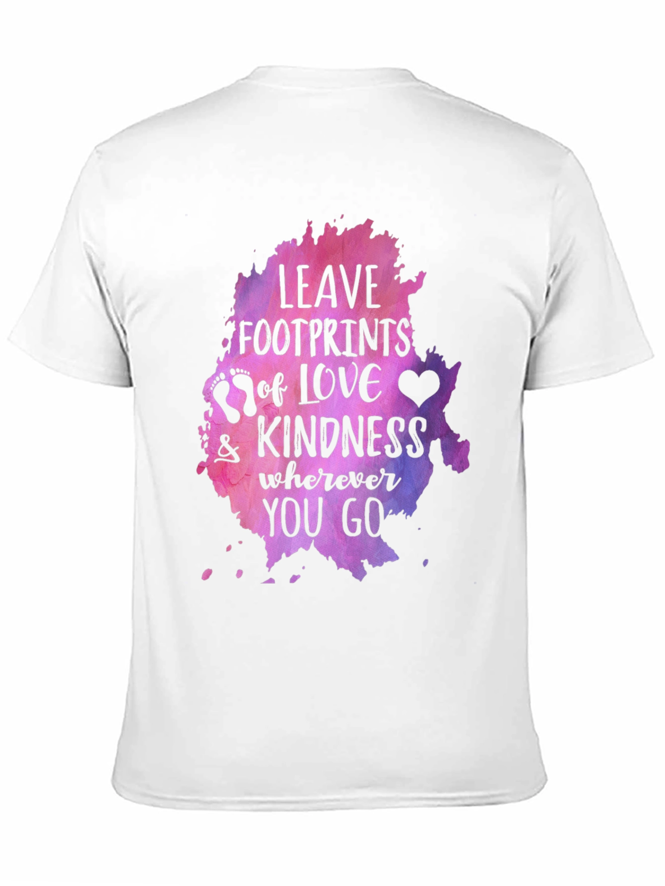 Black Leave Footprints of Love Kindness Graphic Tee - Black view 11