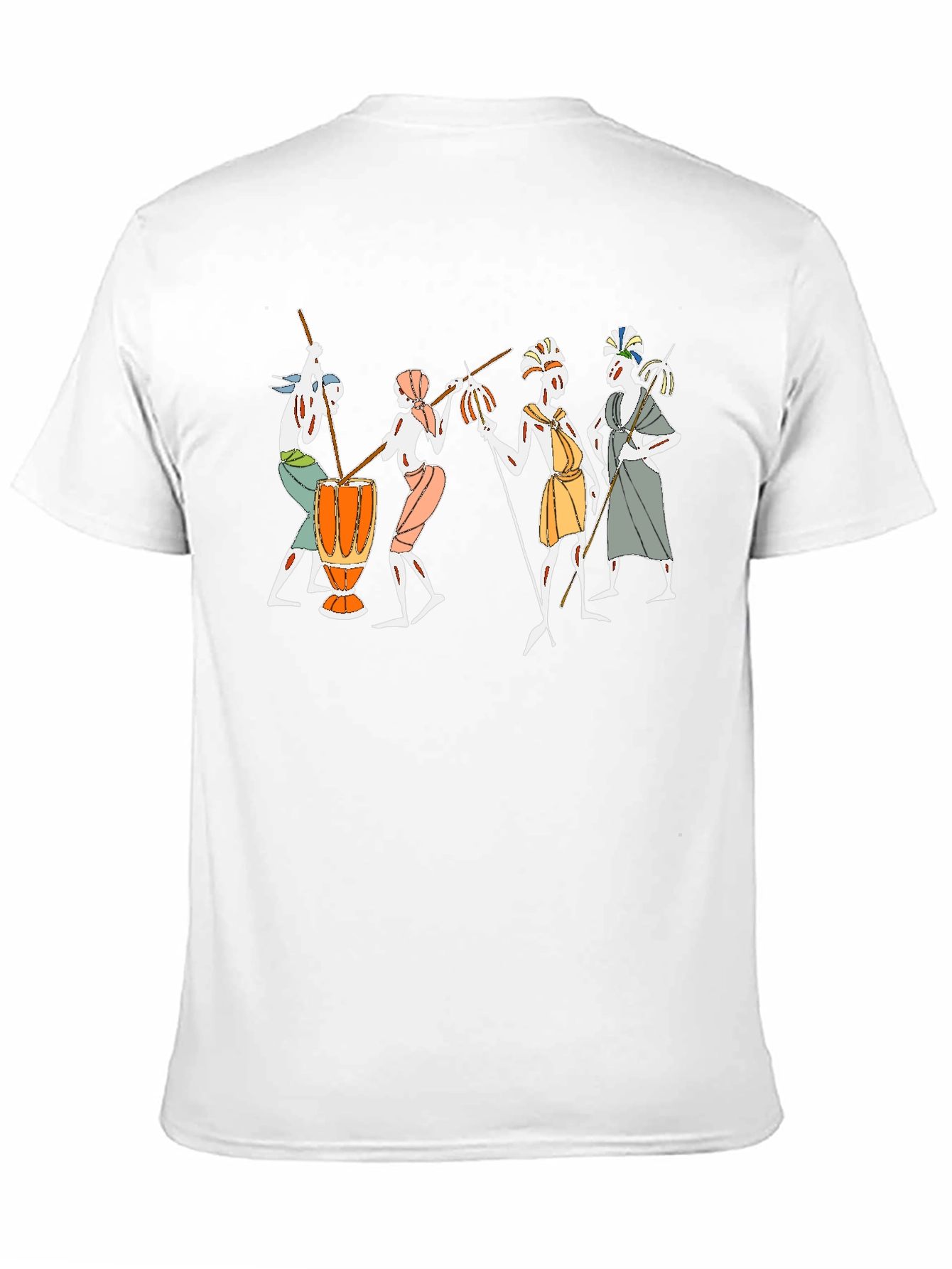 Black Tribal Music T-Shirt - Black Cotton Tee view 11