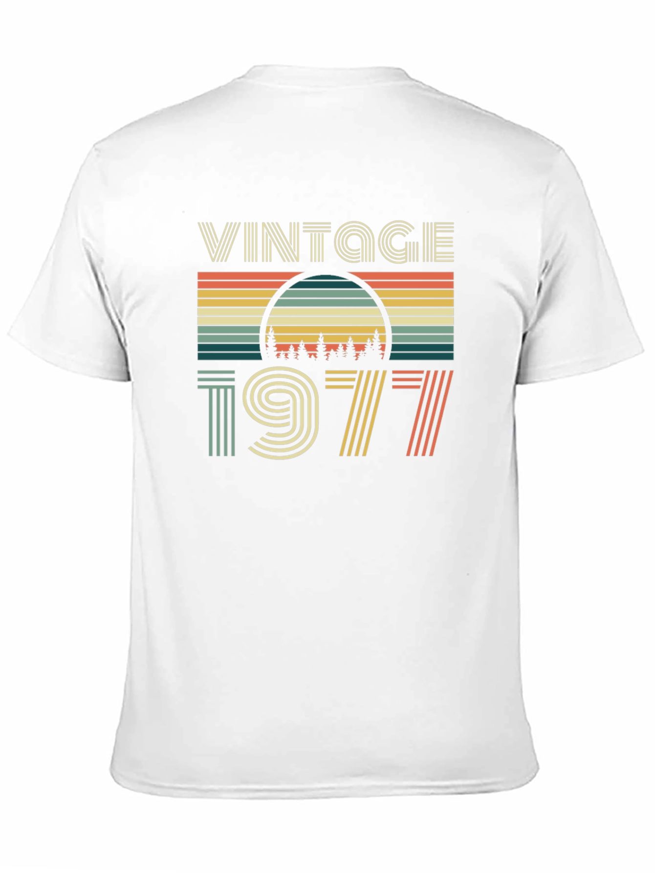 Black Vintage 1977 Graphic Tee - Retro Birthday Shirt view 11
