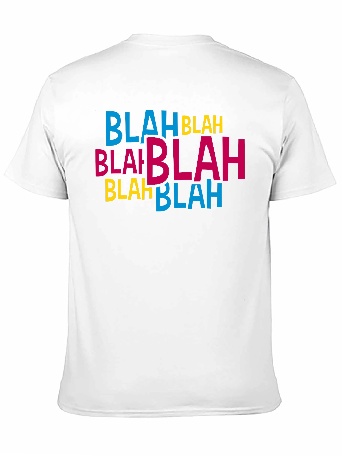 Black Blah Blah Graphic Print Black T-Shirt view 11