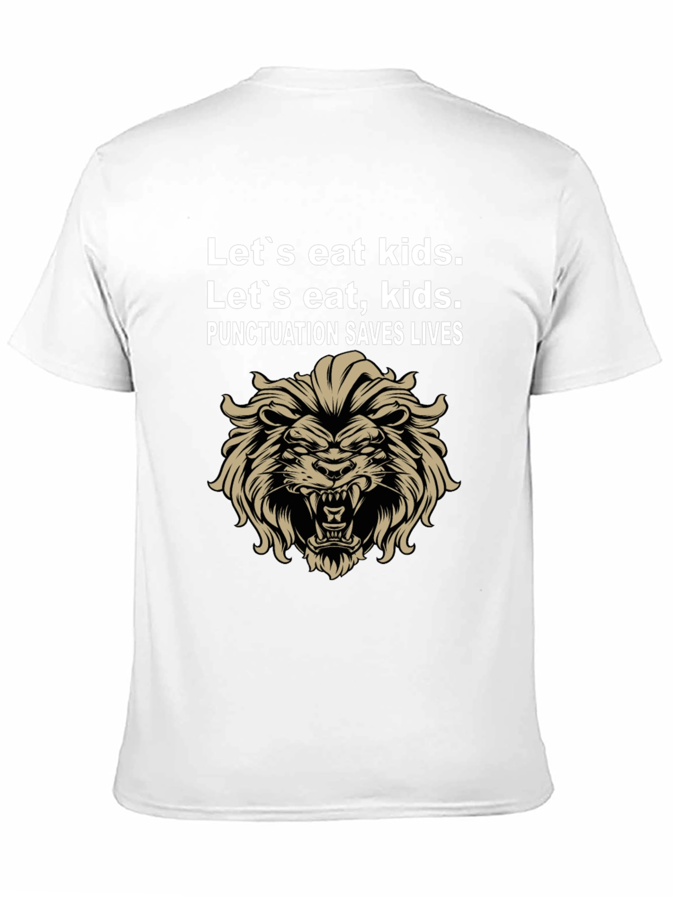 Black Punctuation Saves Lives Graphic Tee - Lion view 11