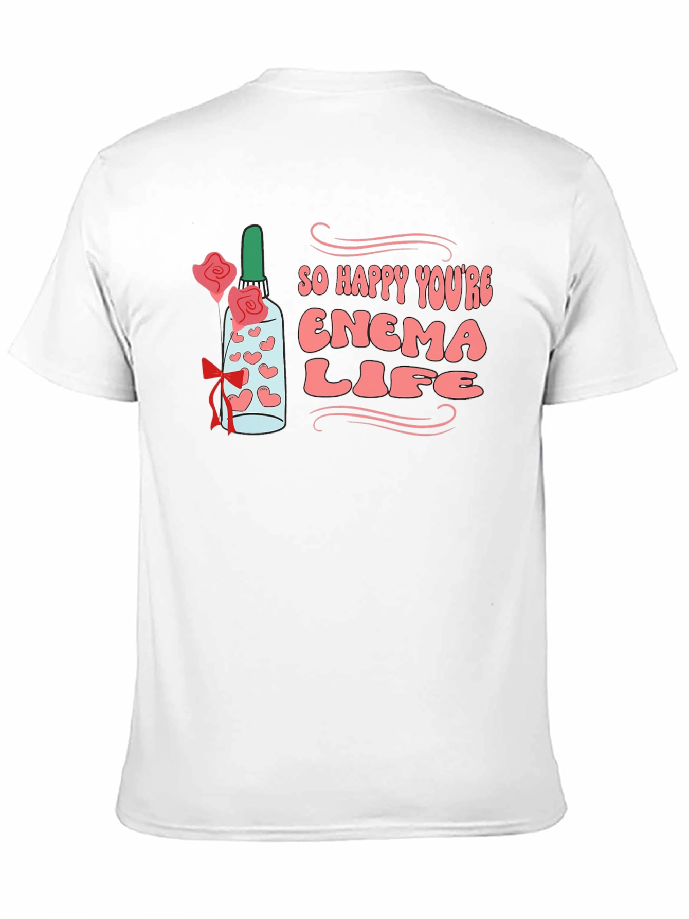 Black Enema Life Graphic Tee - Funny Adult Humor T-Shirt view 11