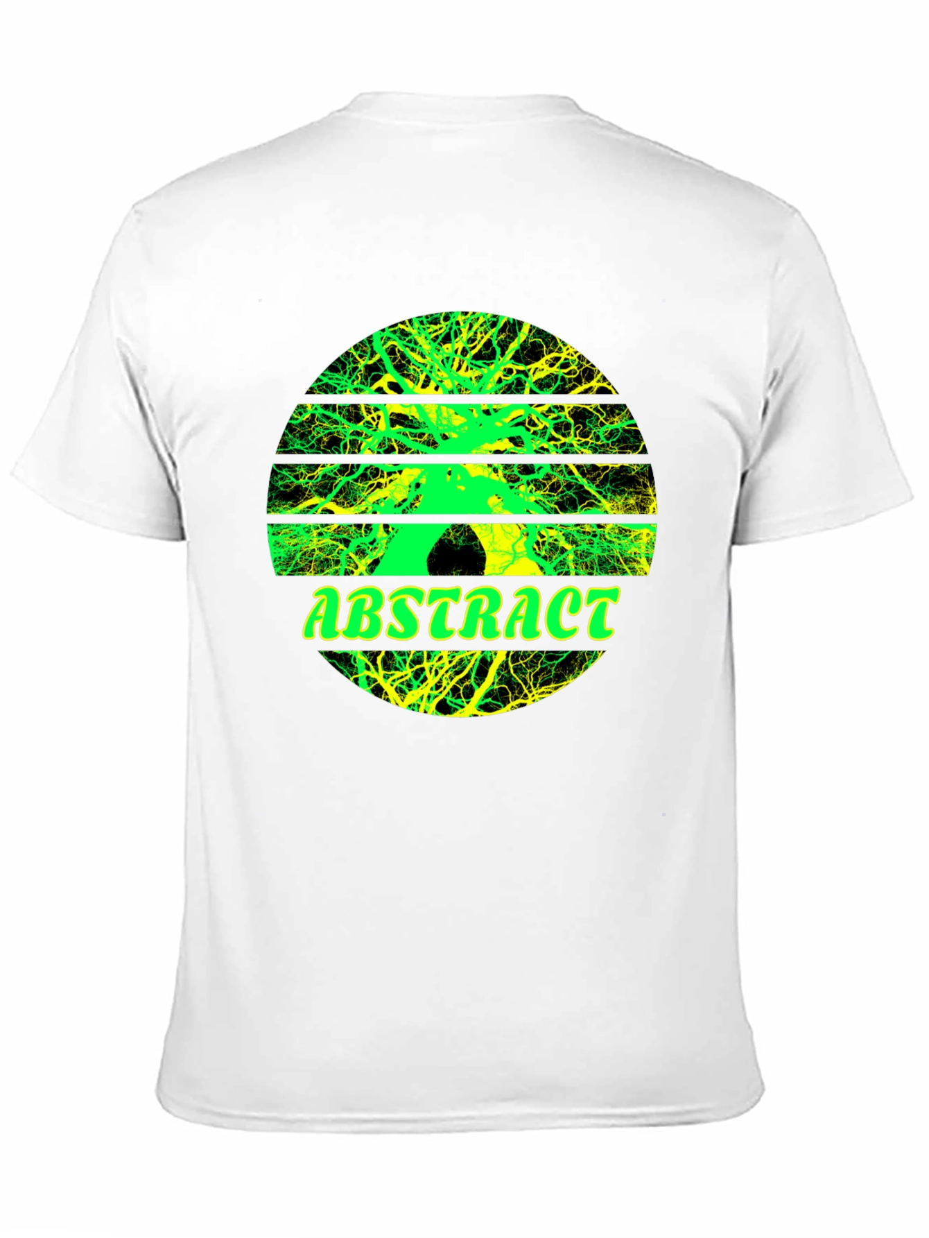Black Abstract Tree Graphic Tee - Stylish Men's Black T-Shirt view 11