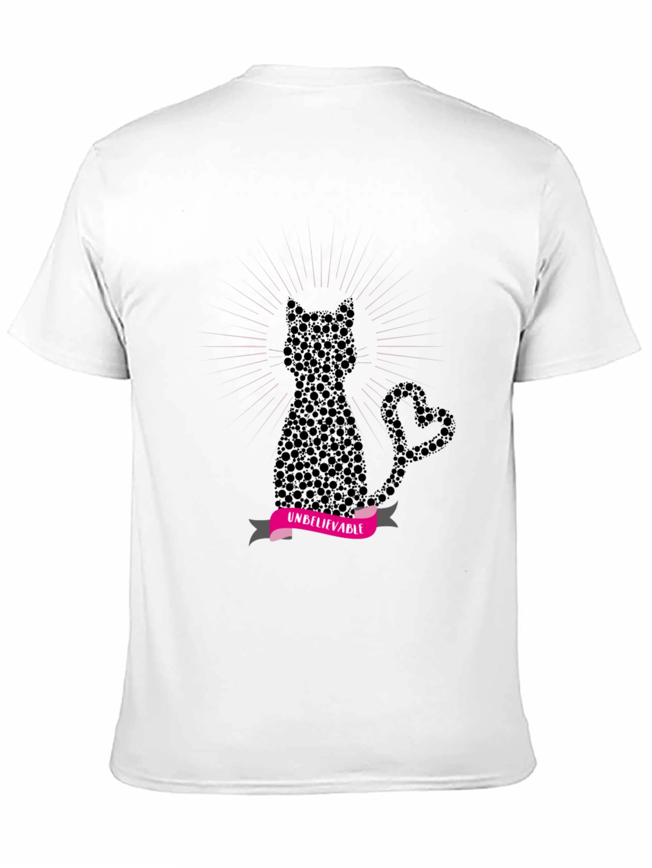 Black Unbelievable Cat Graphic Tee view 11