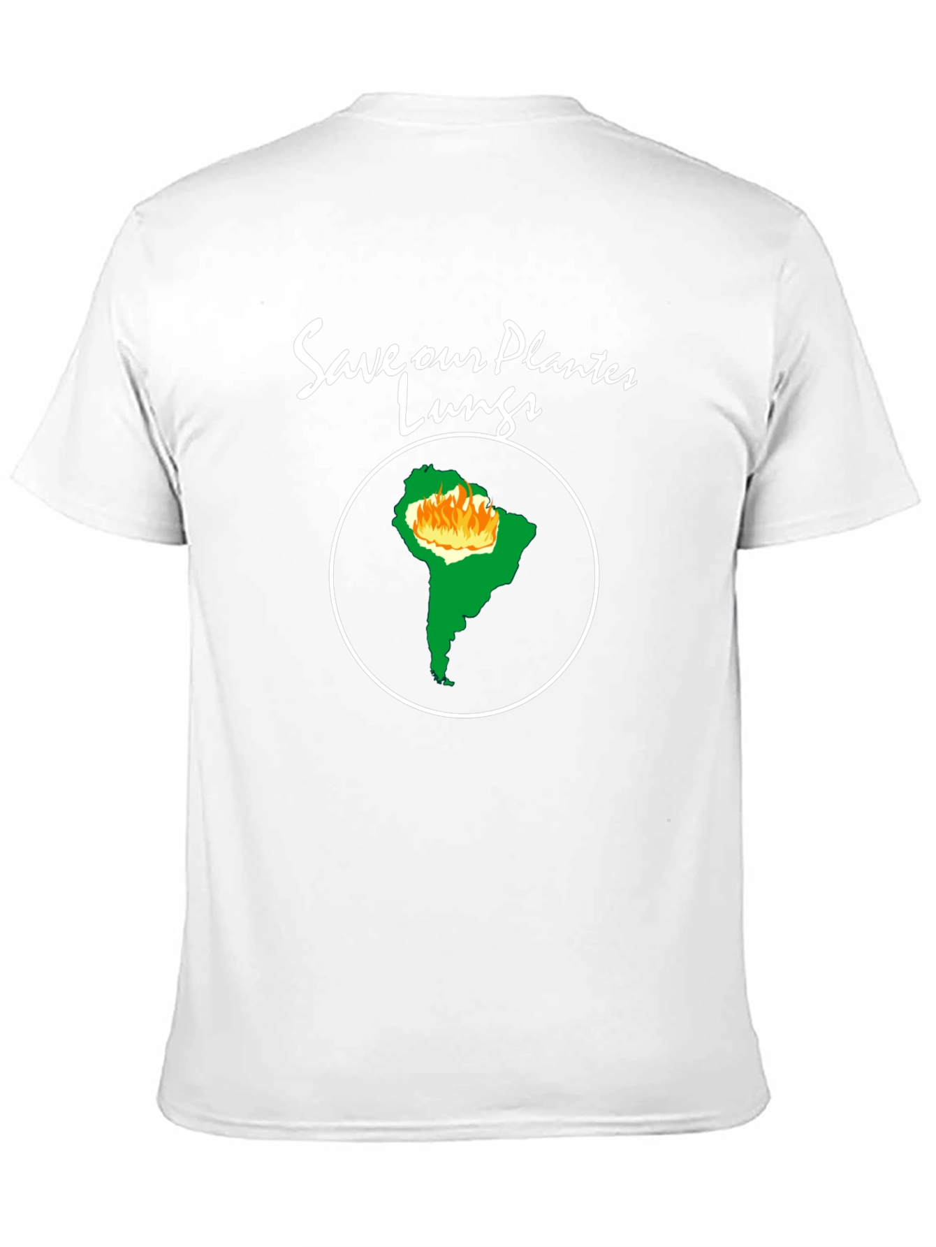 Black Save Our Planet's Lungs T-Shirt - Amazon Rainforest view 11