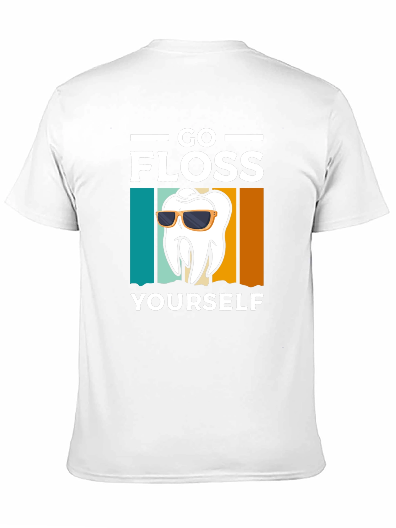 Black Go Floss Yourself T-Shirt - Funny Dental Hygiene Tee view 11